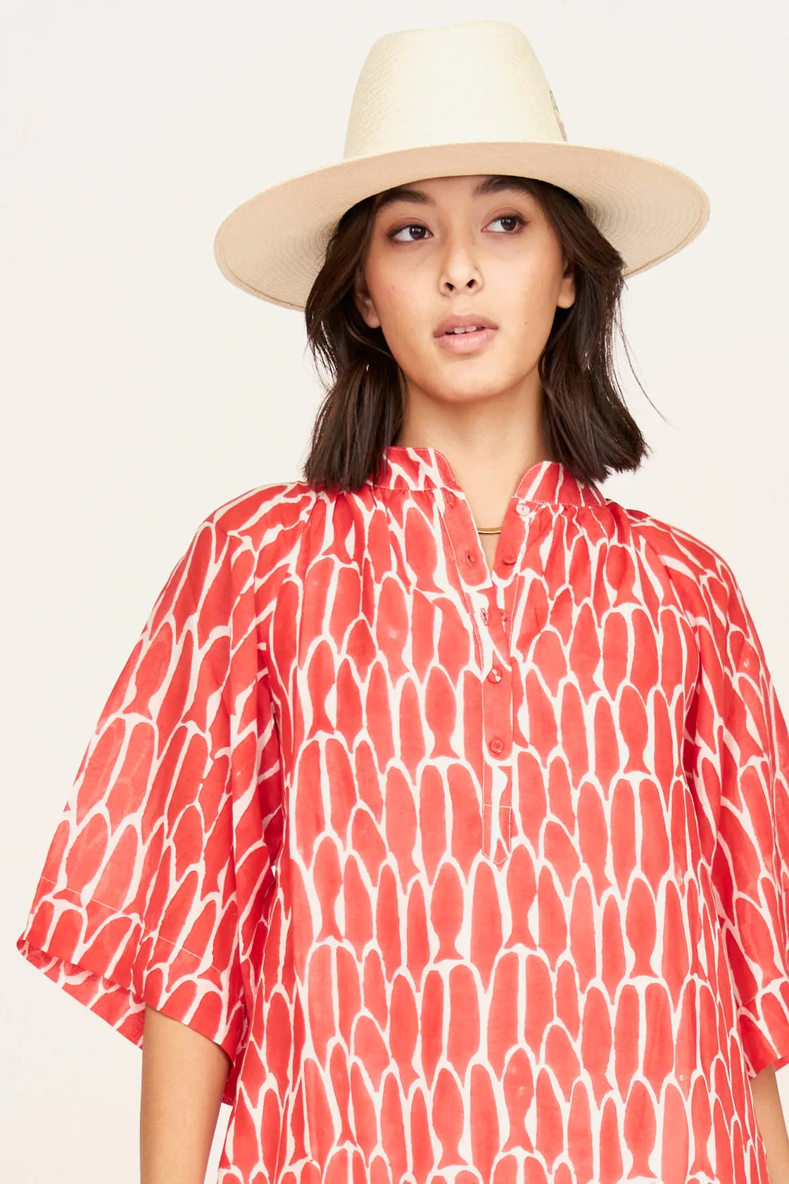 Faro Caftan in Redfish sold by Mirth product image thumbnail 5