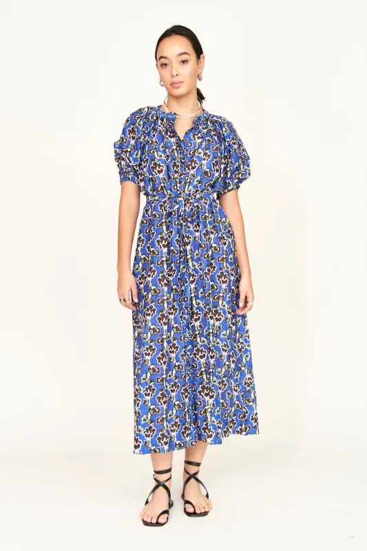 Somerset Dress in Lapis Wildflower sold by Mirth