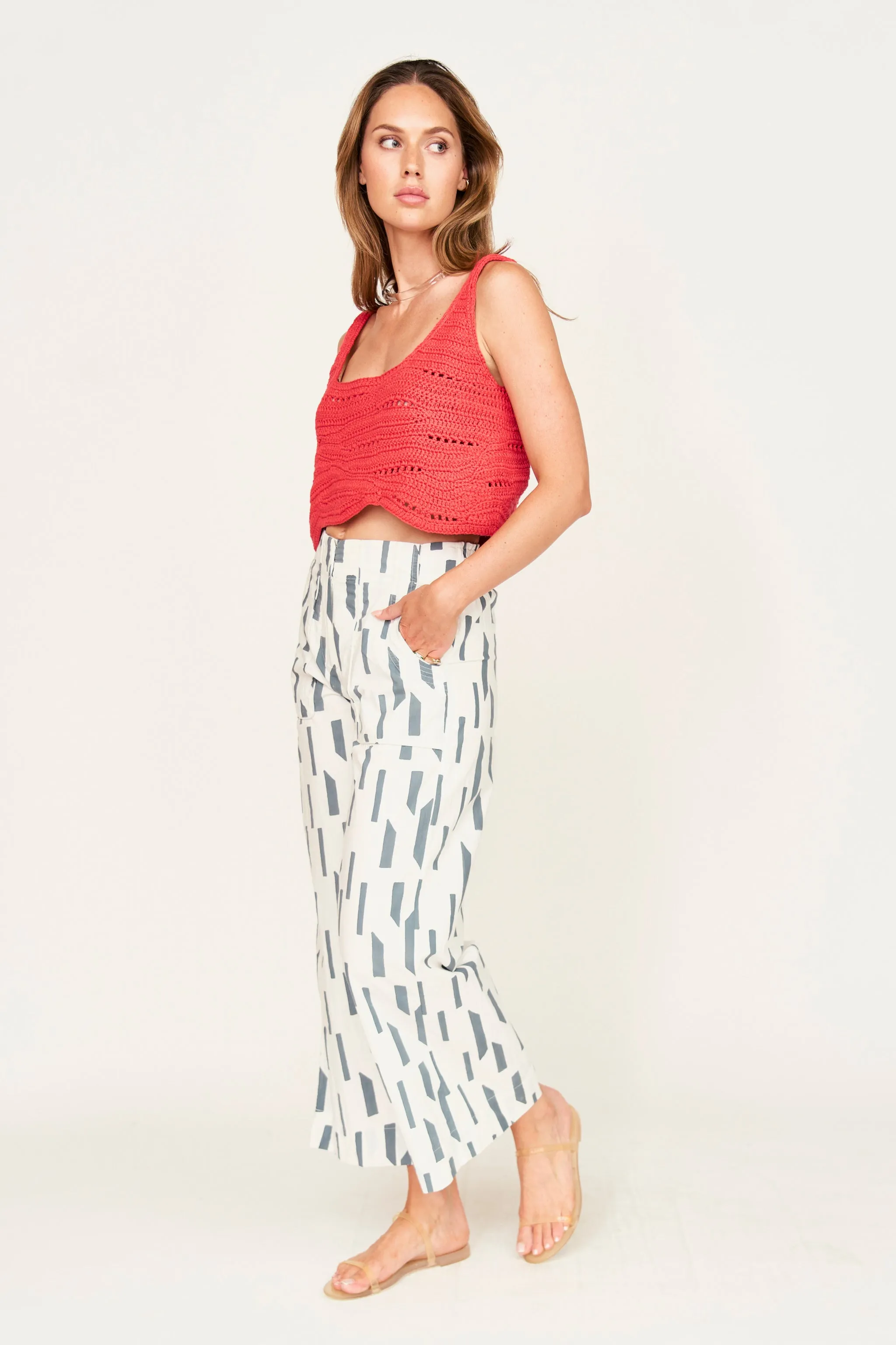 Tivot Pant in White Rainfall sold by Mirth product image thumbnail 3