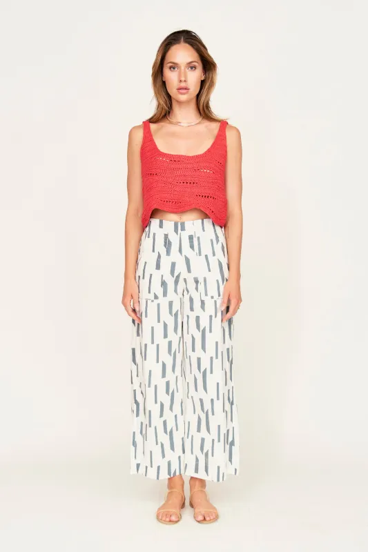 Tivot Pant in White Rainfall made by Mirth