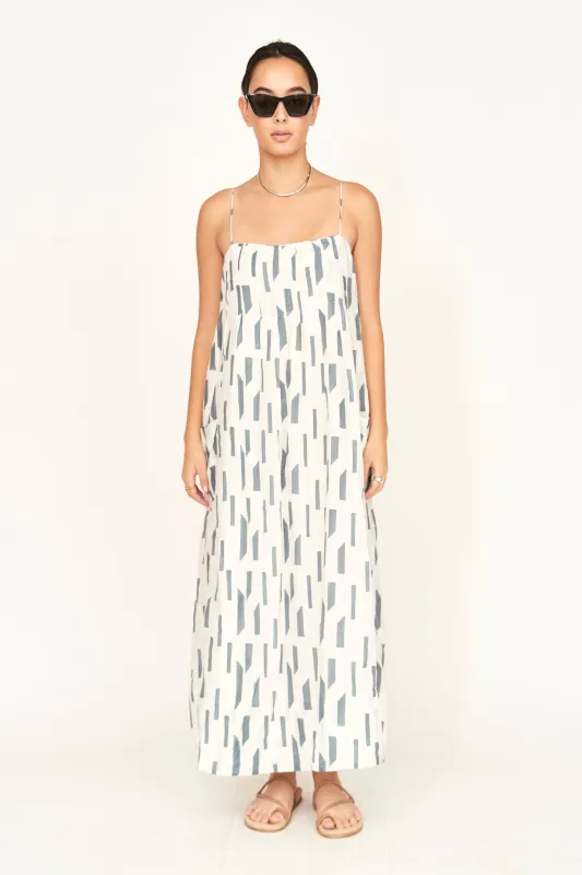 Zuma Dress in White Rainfall sold by Mirth
