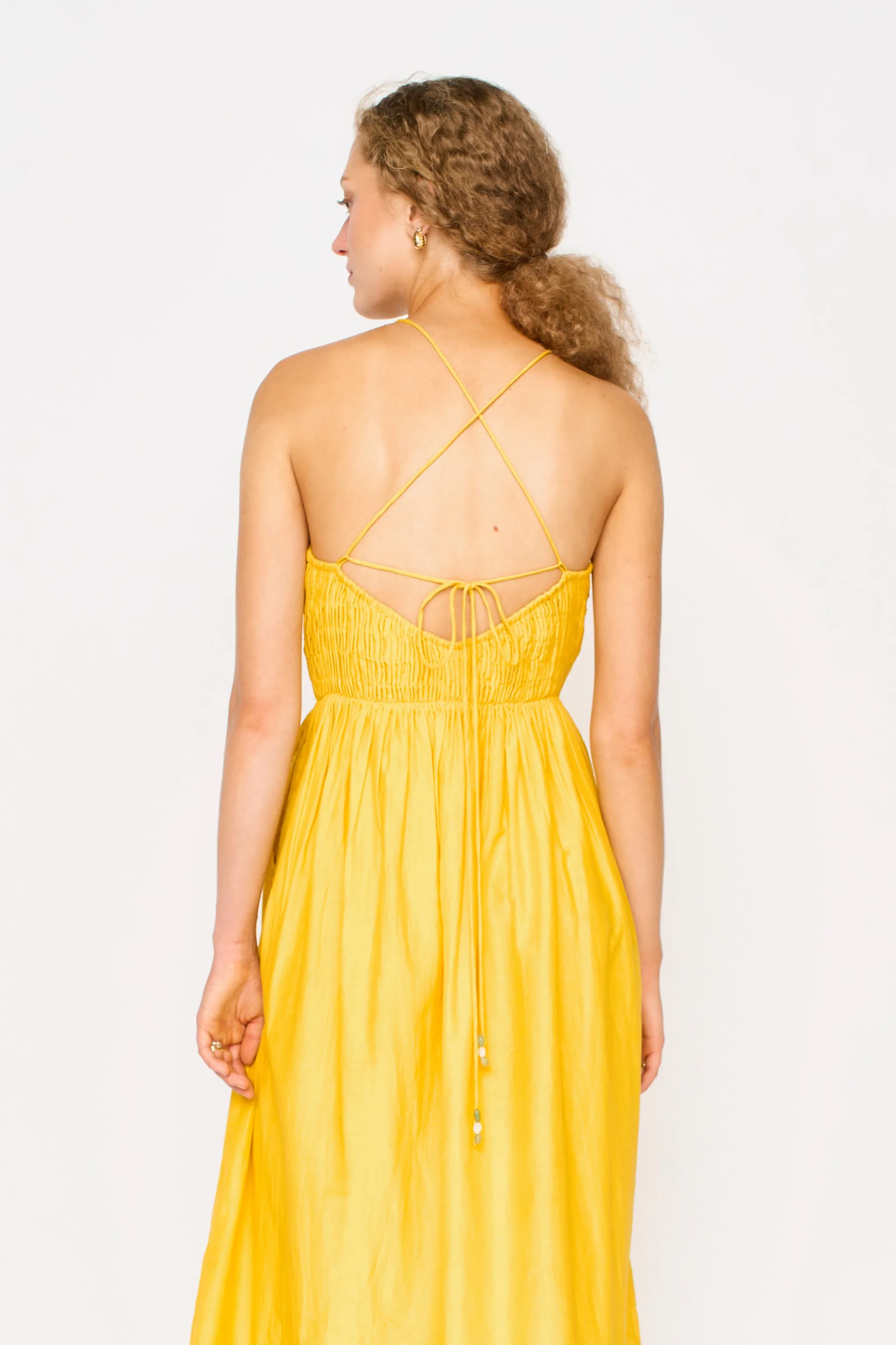 Alba Dress in Canary sold by Mirth product image thumbnail 3