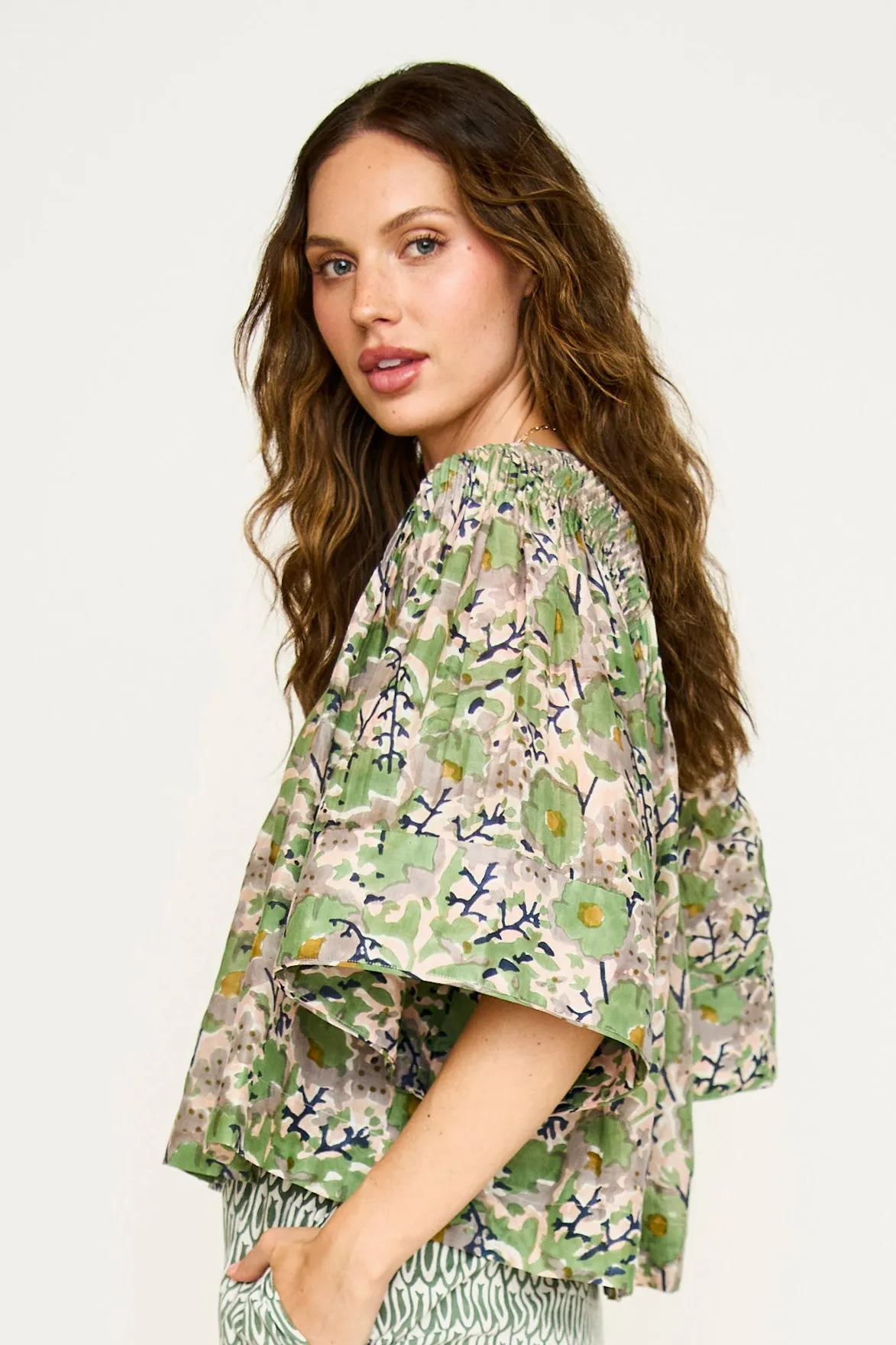 Kerala Blouse in Lavender Bloom sold by Mirth product image thumbnail 4