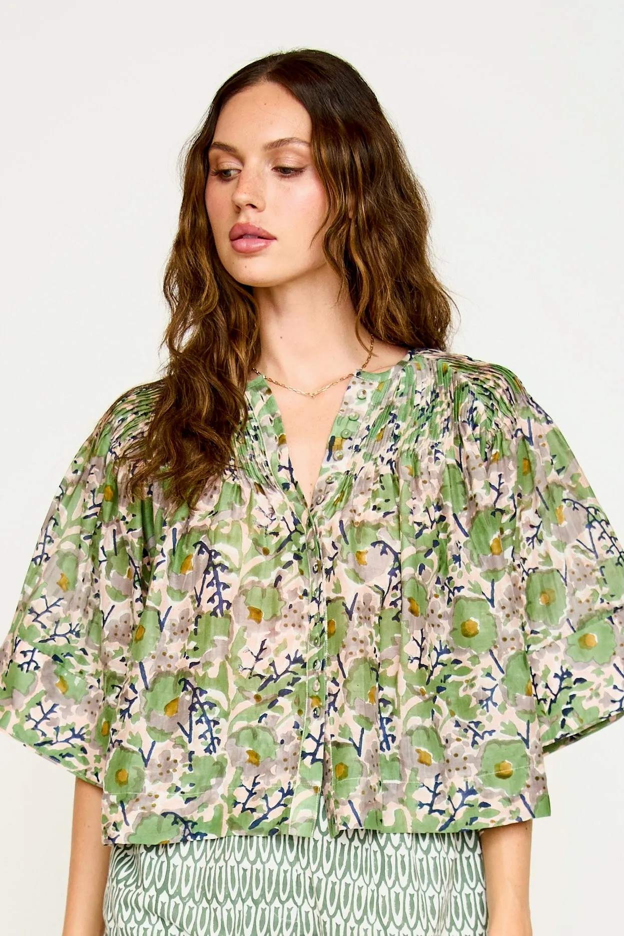 Kerala Blouse in Lavender Bloom sold by Mirth product image thumbnail 2