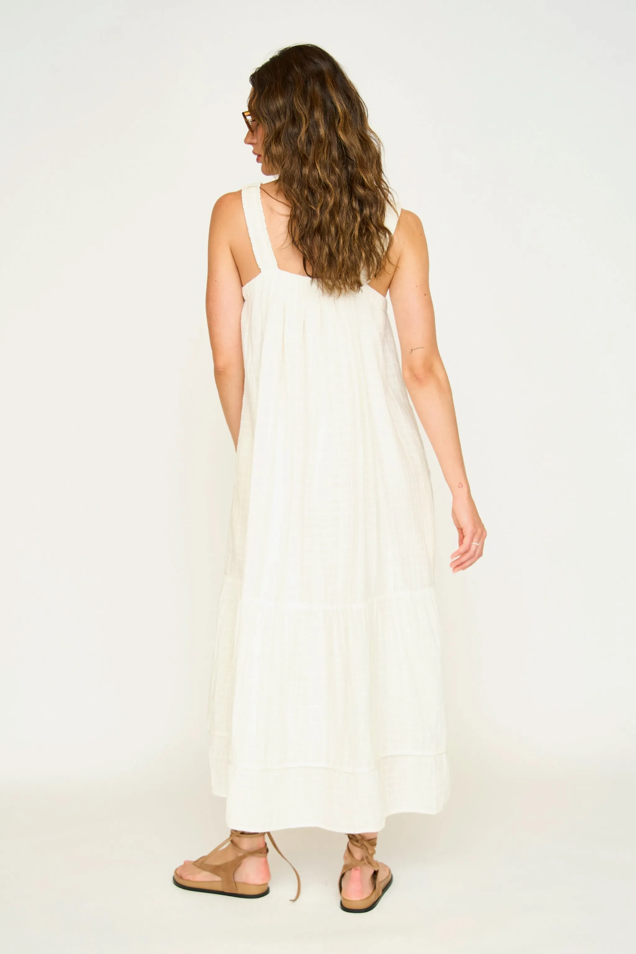 Monaco Dress in White Boxstitch sold by Mirth product image thumbnail 5
