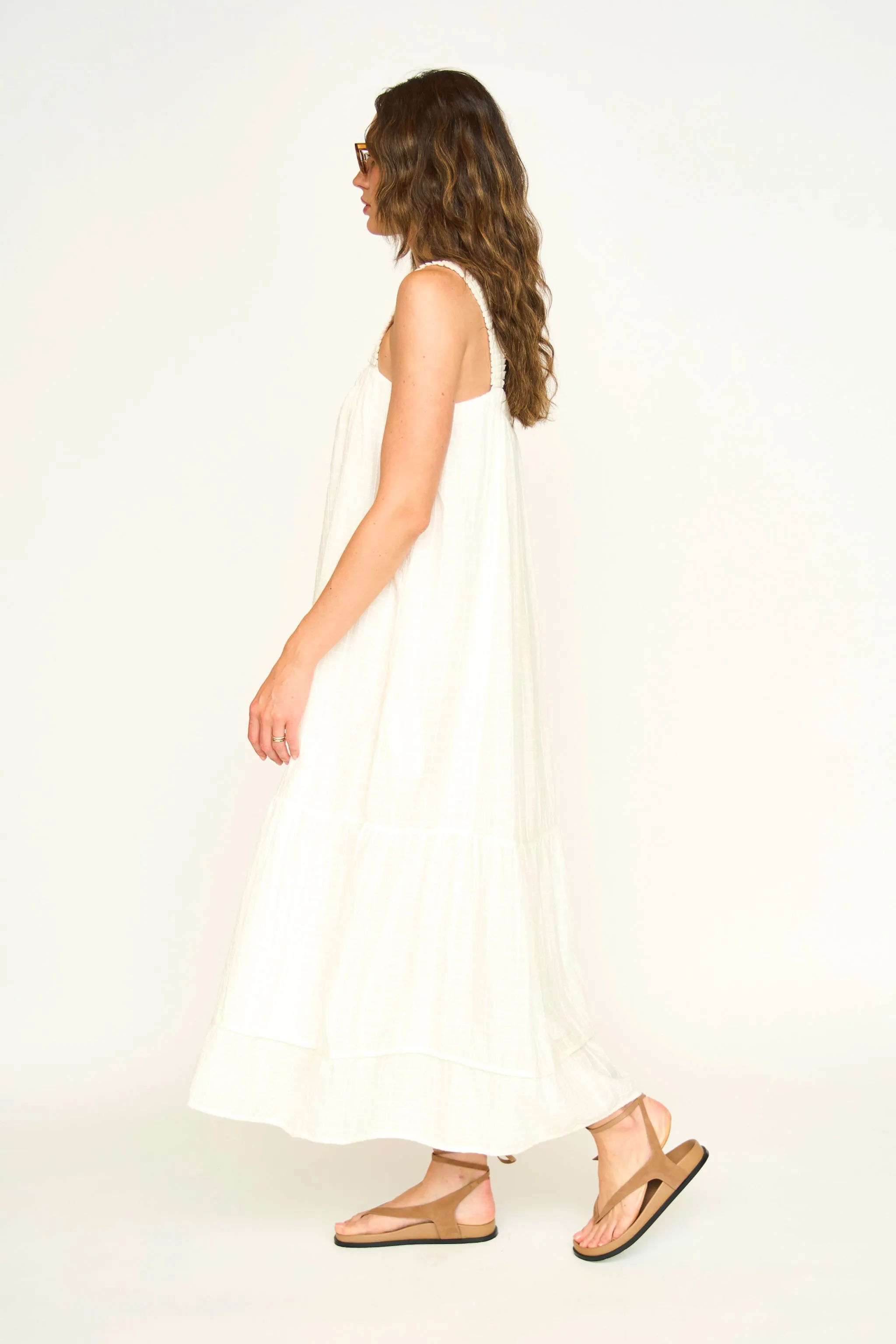 Monaco Dress in White Boxstitch sold by Mirth product image thumbnail 4