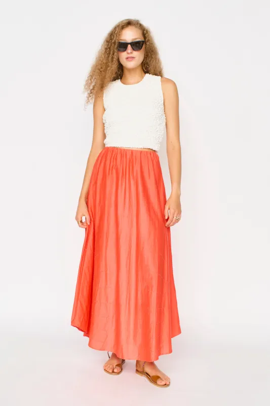 Sardinia Skirt in Melon sold by Mirth