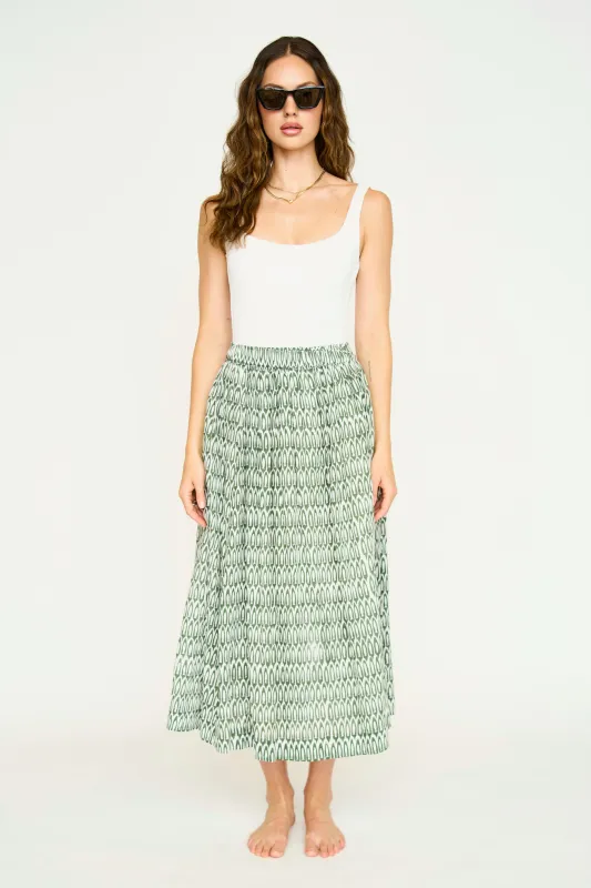 Verona Skirt in Kelp Minnow sold by Mirth