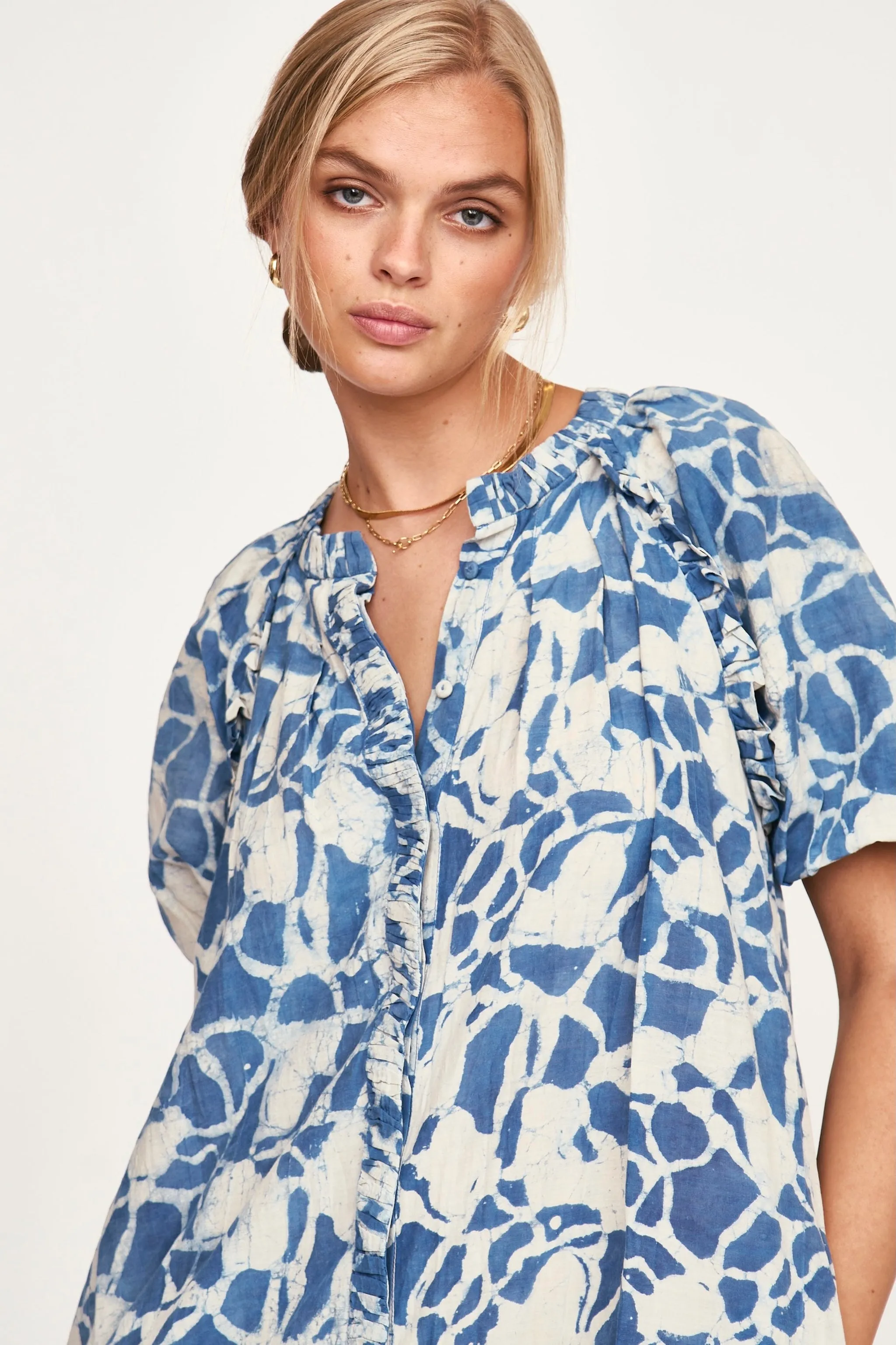 Somerset Dress in Indigo Crackle sold by Mirth product image thumbnail 3