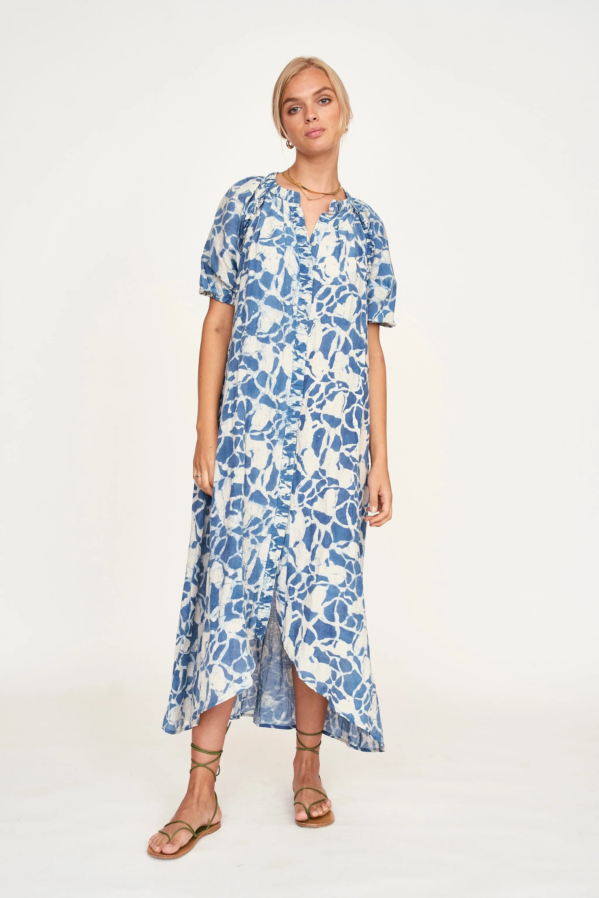 Somerset Dress in Indigo Crackle sold by Mirth product image thumbnail 4