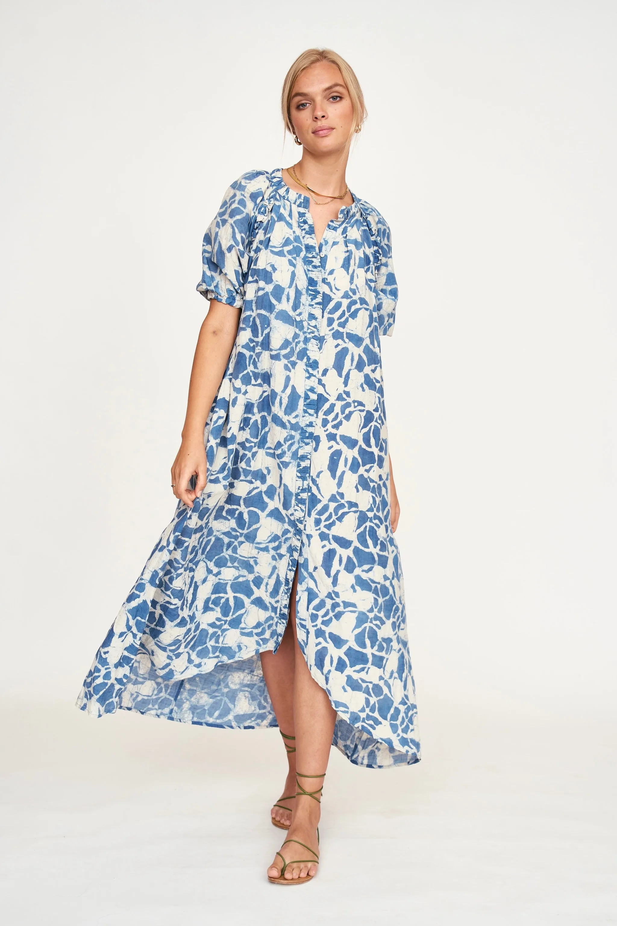 Somerset Dress in Indigo Crackle sold by Mirth product image thumbnail 2