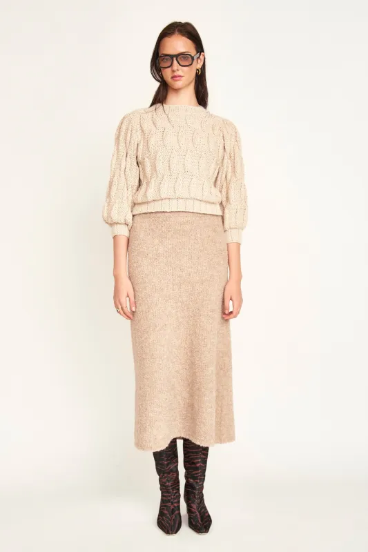 Bavaria Teardrop Pullover in Sand sold by Mirth