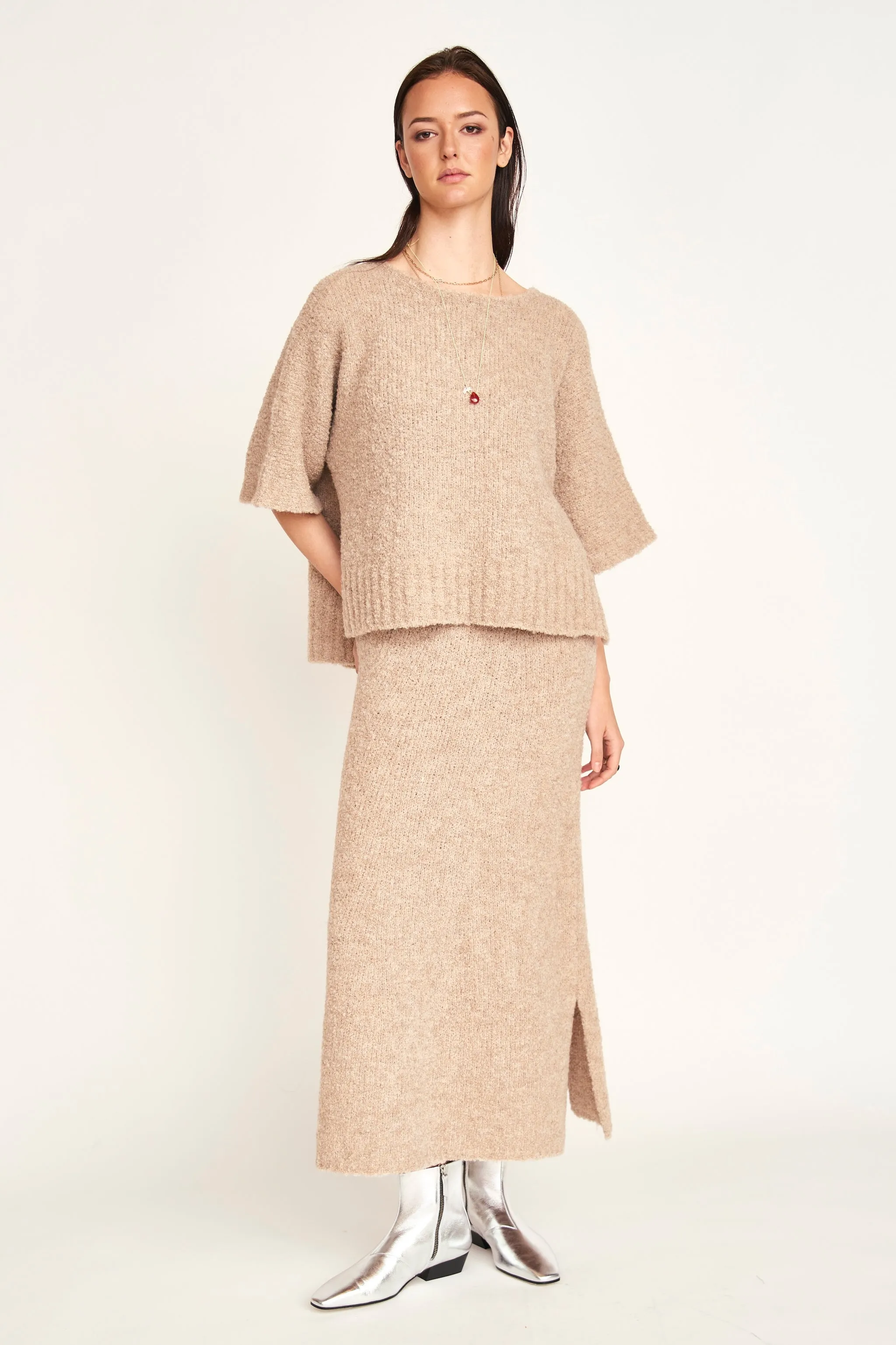 Fez Boucle Top in Graham Cracker sold by Mirth product image thumbnail 3