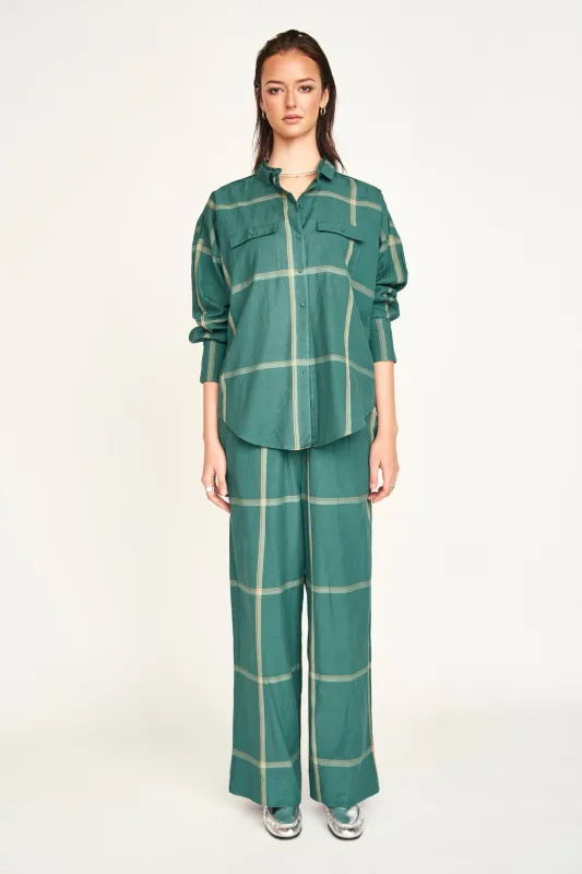 Kyoto Shirt in Mallard Plaid sold by Mirth