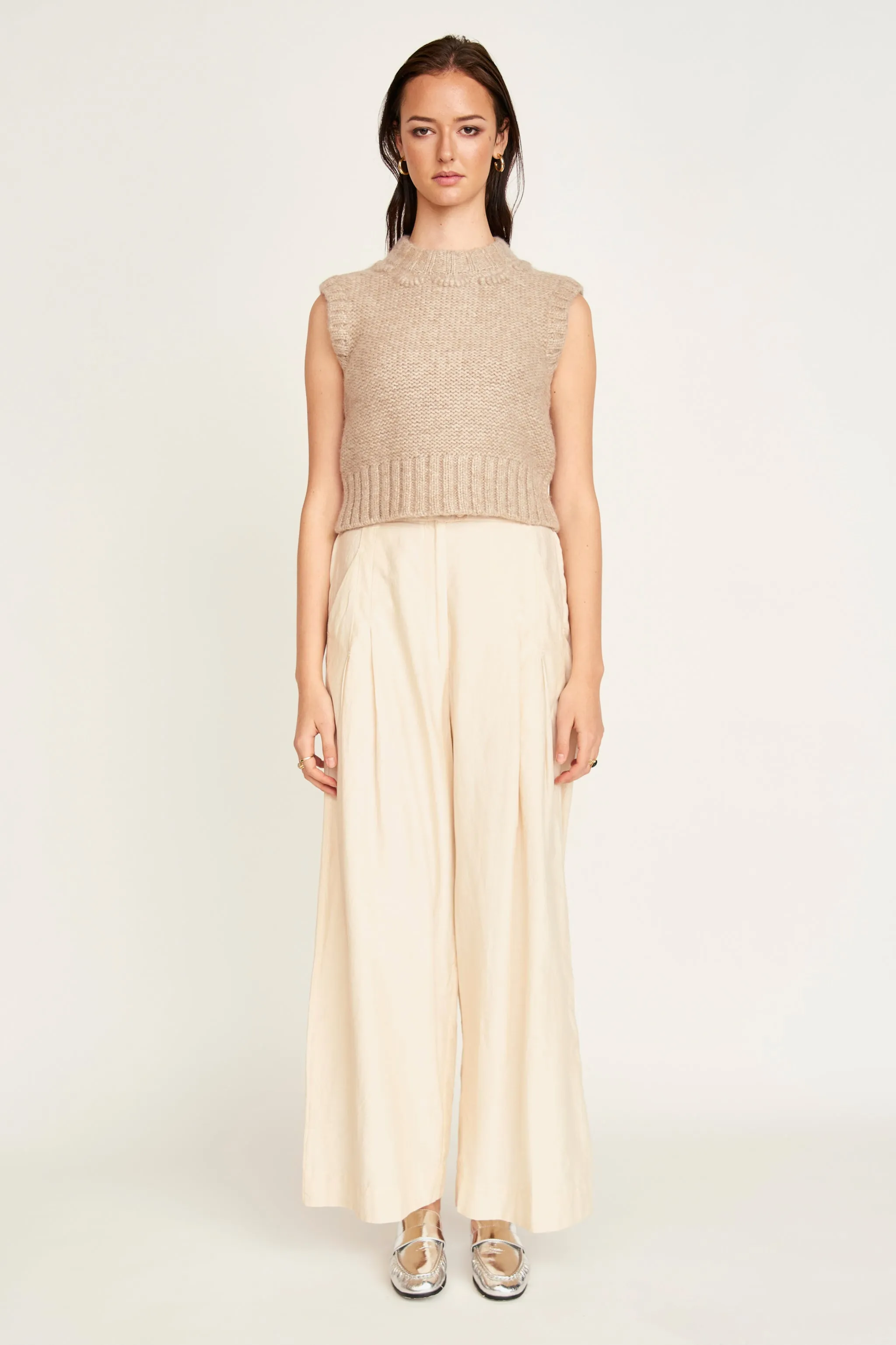 Marin Shell Vest in Graham Cracker sold by Mirth