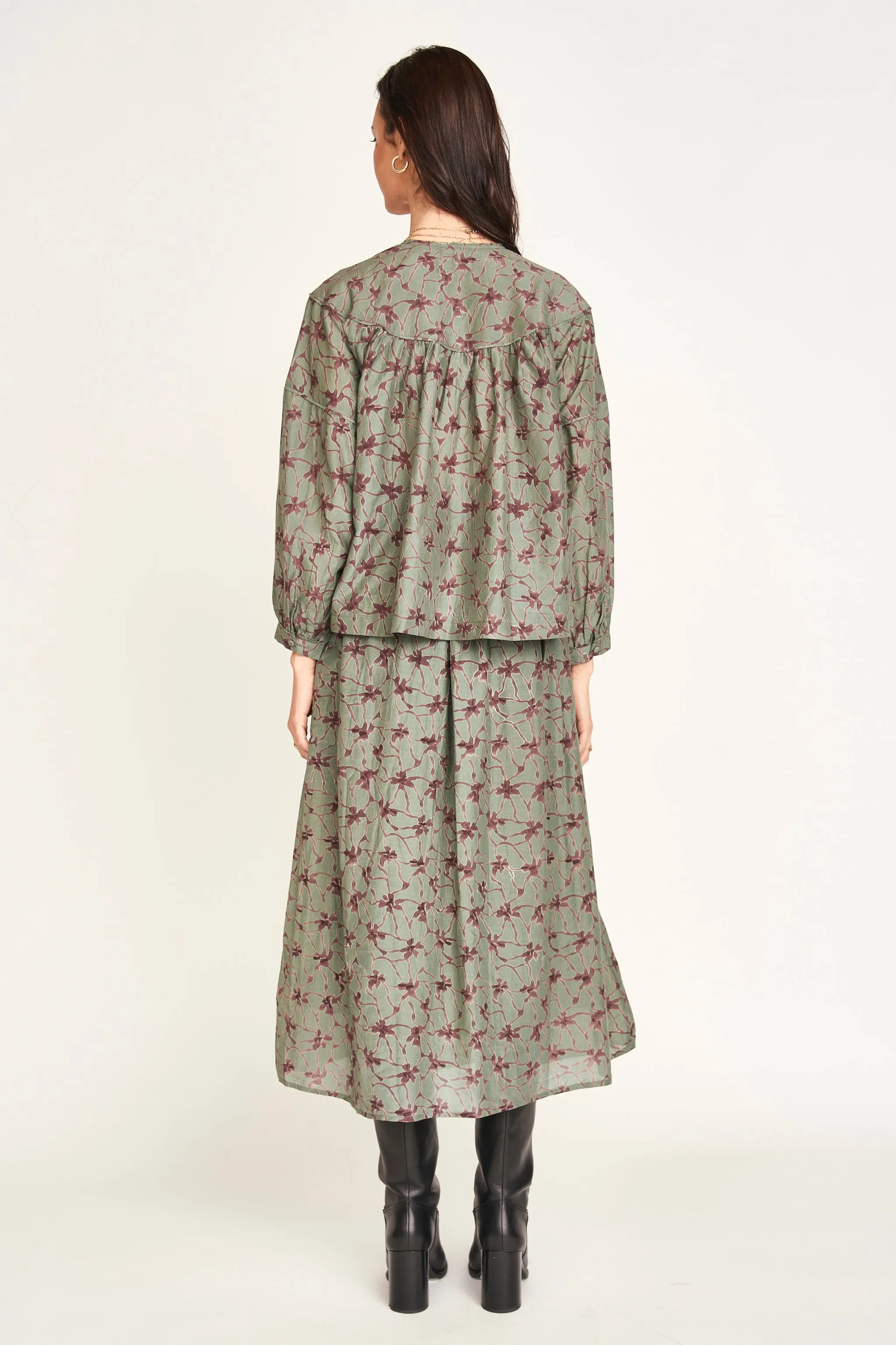 Oslo Blouse in Shadow Kudzu sold by Mirth product image thumbnail 4