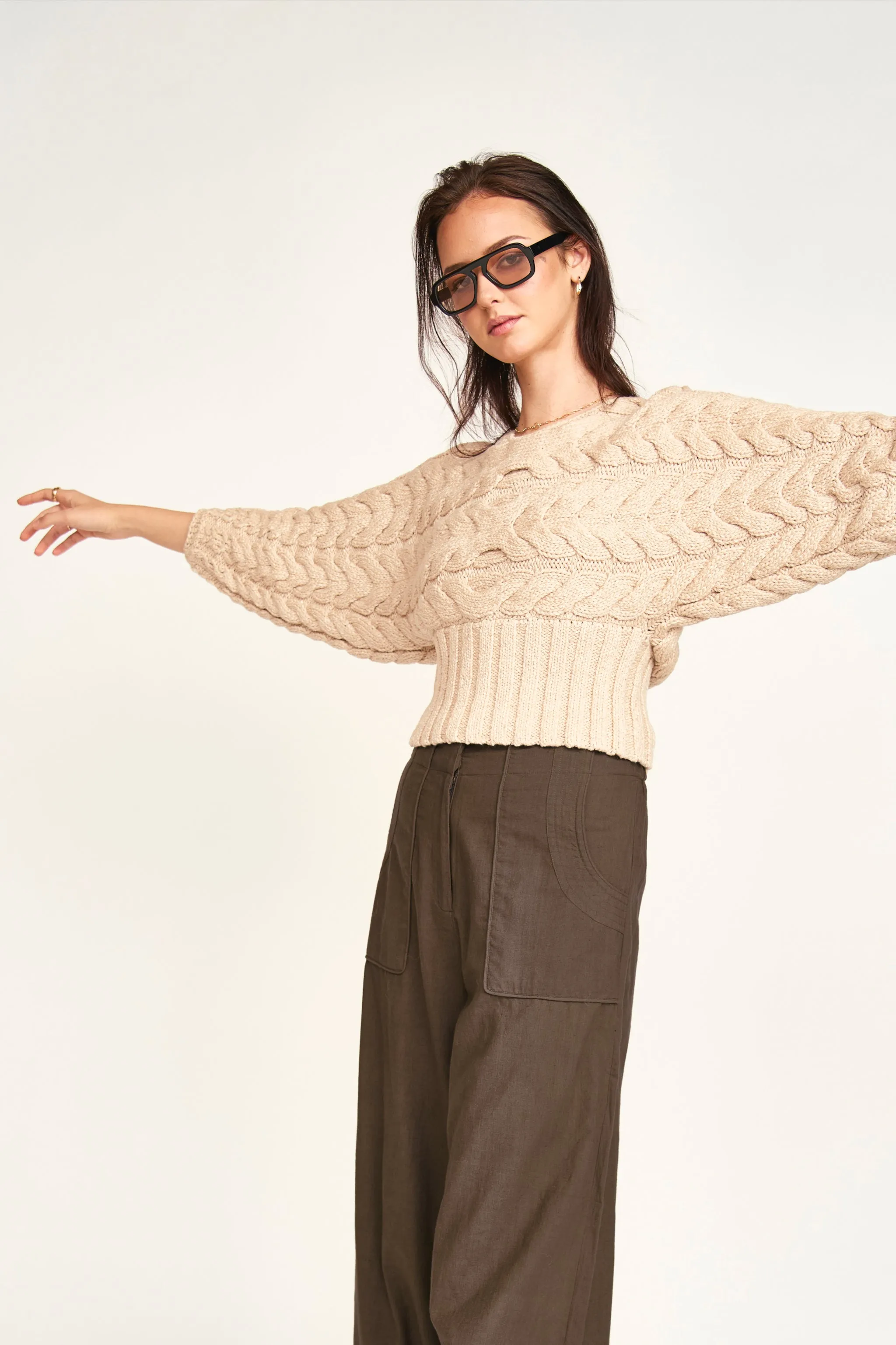 Solvang Dolman Pullover in Oatmeal sold by Mirth product image thumbnail 3