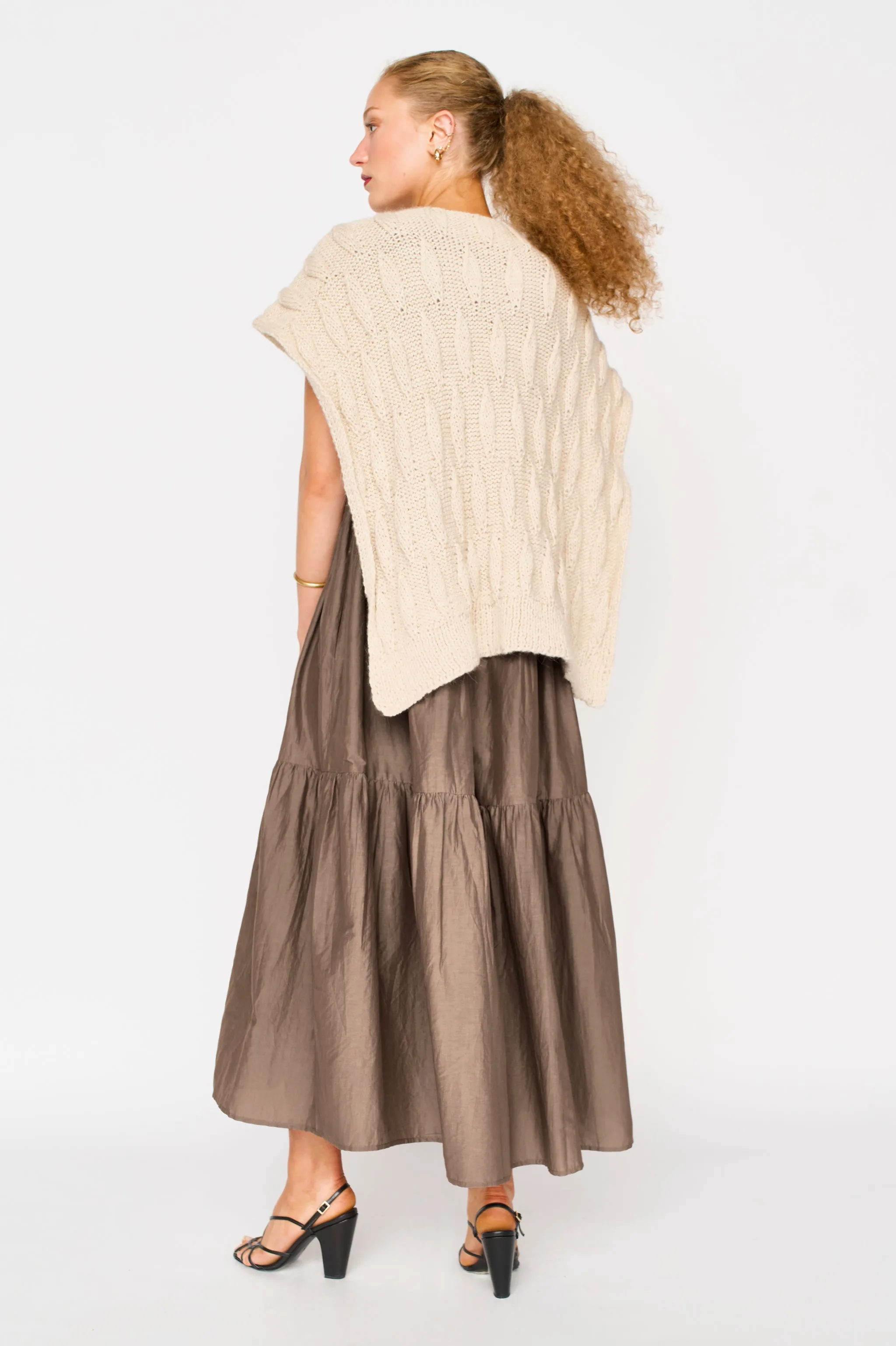 Teardrop Tie Shawl in Sand sold by Mirth product image thumbnail 5