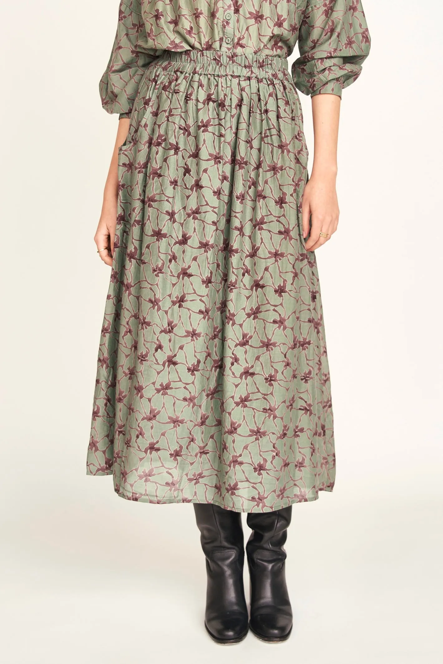 Verona Skirt in Shadow Kudzu sold by Mirth product image thumbnail 3