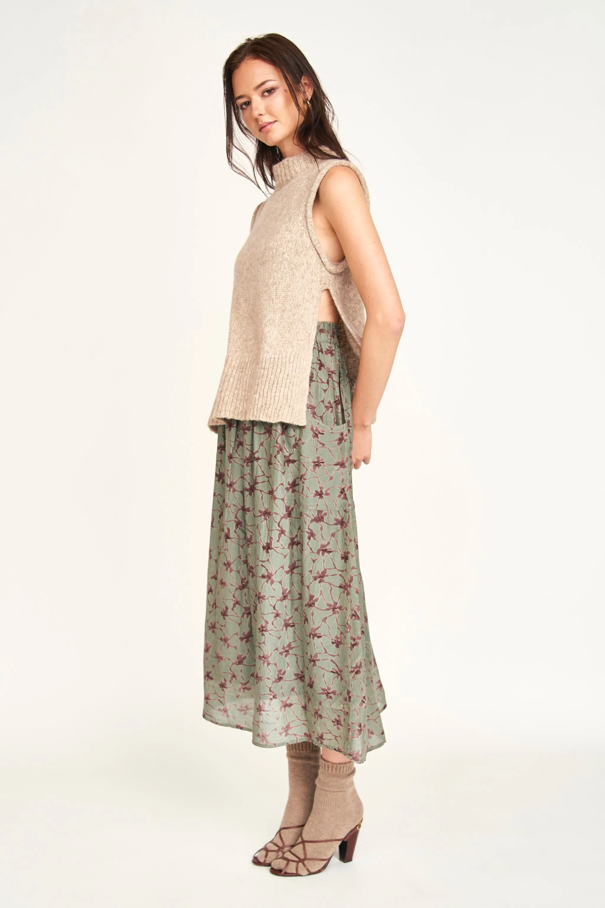 Verona Skirt in Shadow Kudzu sold by Mirth product image thumbnail 2