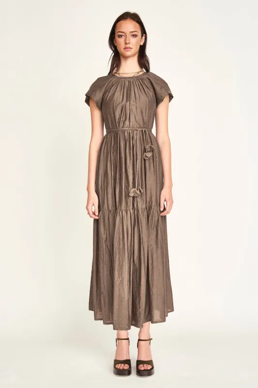 Vienna Maxi Dress in Walnut sold by Mirth
