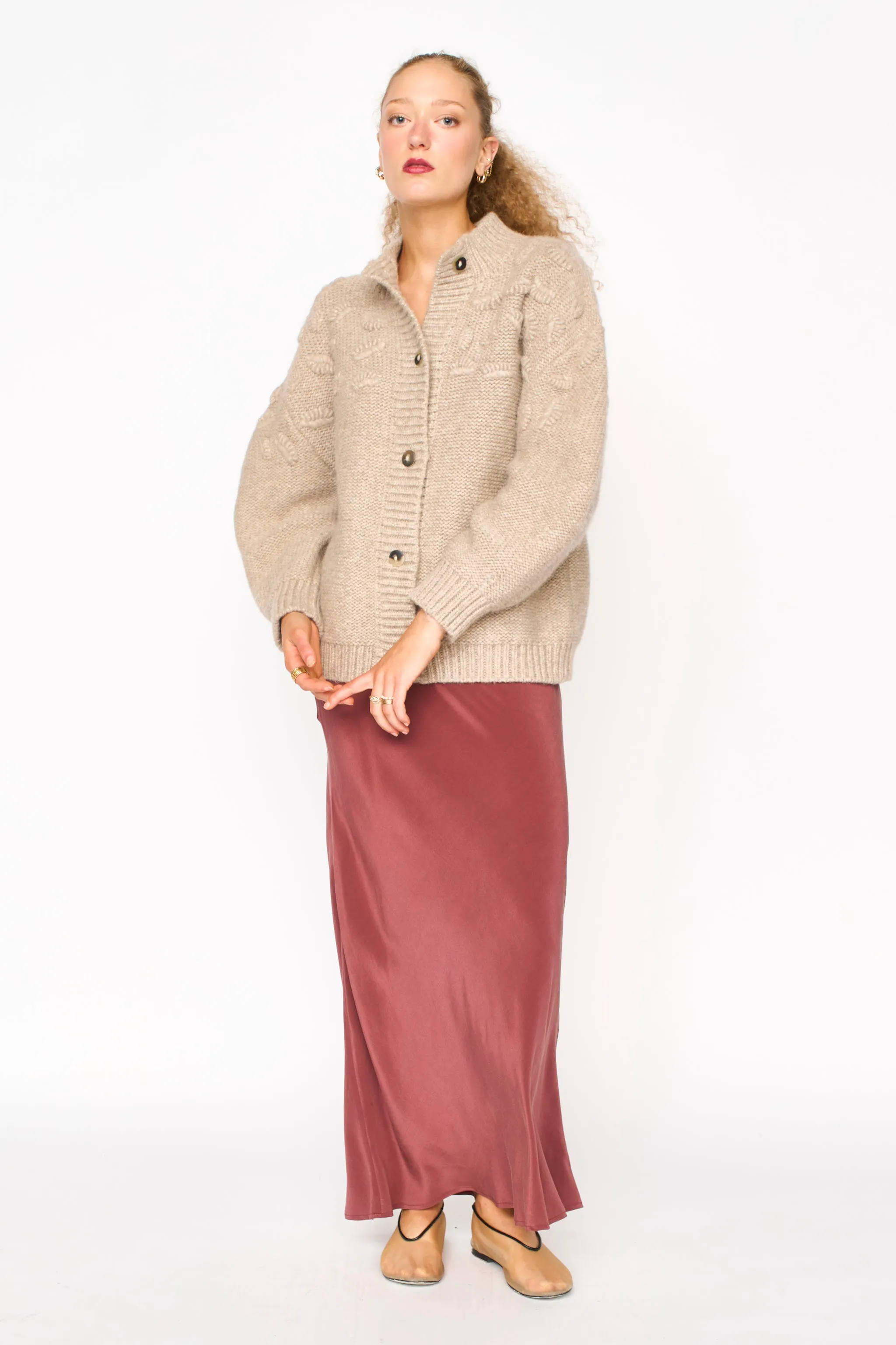 Cusco Shell Cardigan in Graham Cracker sold by Mirth product image thumbnail 3