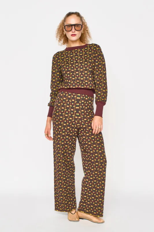 Dover Knit Pant in Baccara Coeur Jacquard sold by Mirth