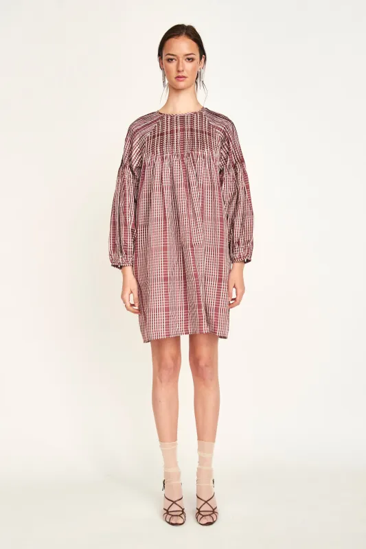 Kerala Dress in Merlot Plaid sold by Mirth