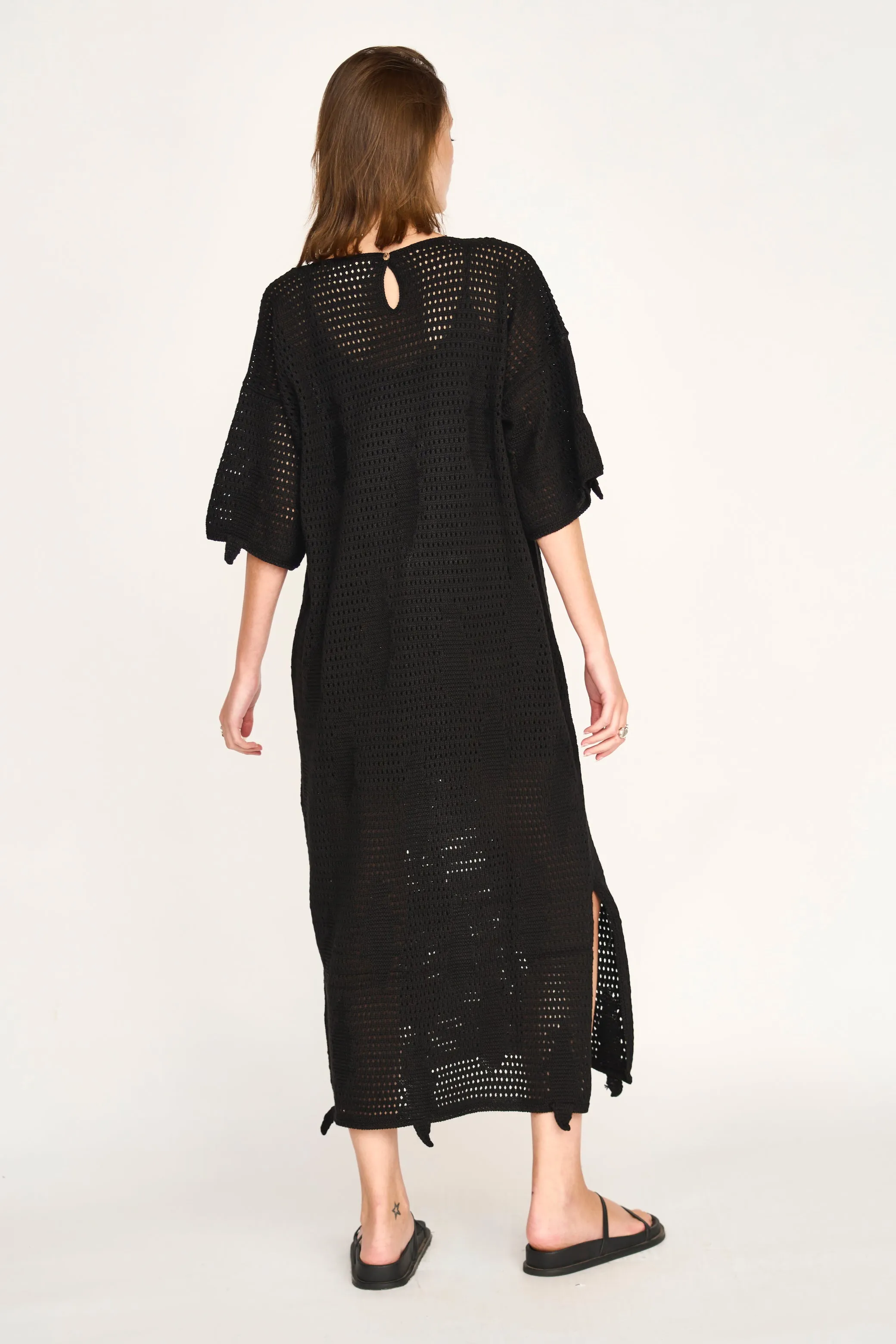 Madagascar Pointelle Dress in Black sold by Mirth product image thumbnail 5