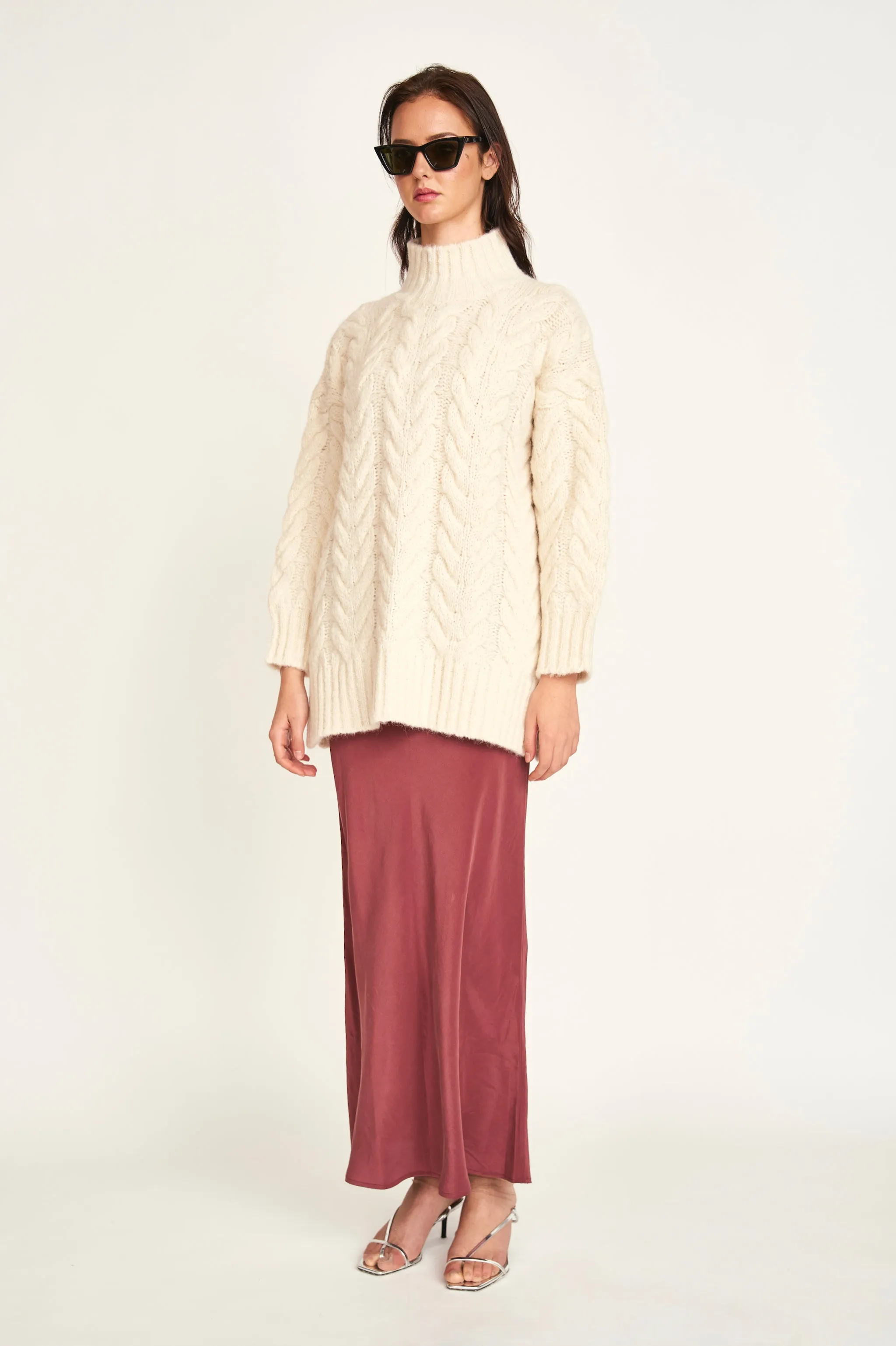 Salida Cable Turtleneck in Alabaster sold by Mirth product image thumbnail 3