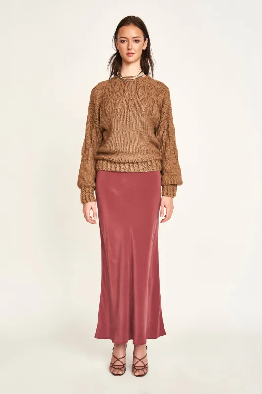 Santander Skirt in Merlot (Pre-Order) sold by Mirth