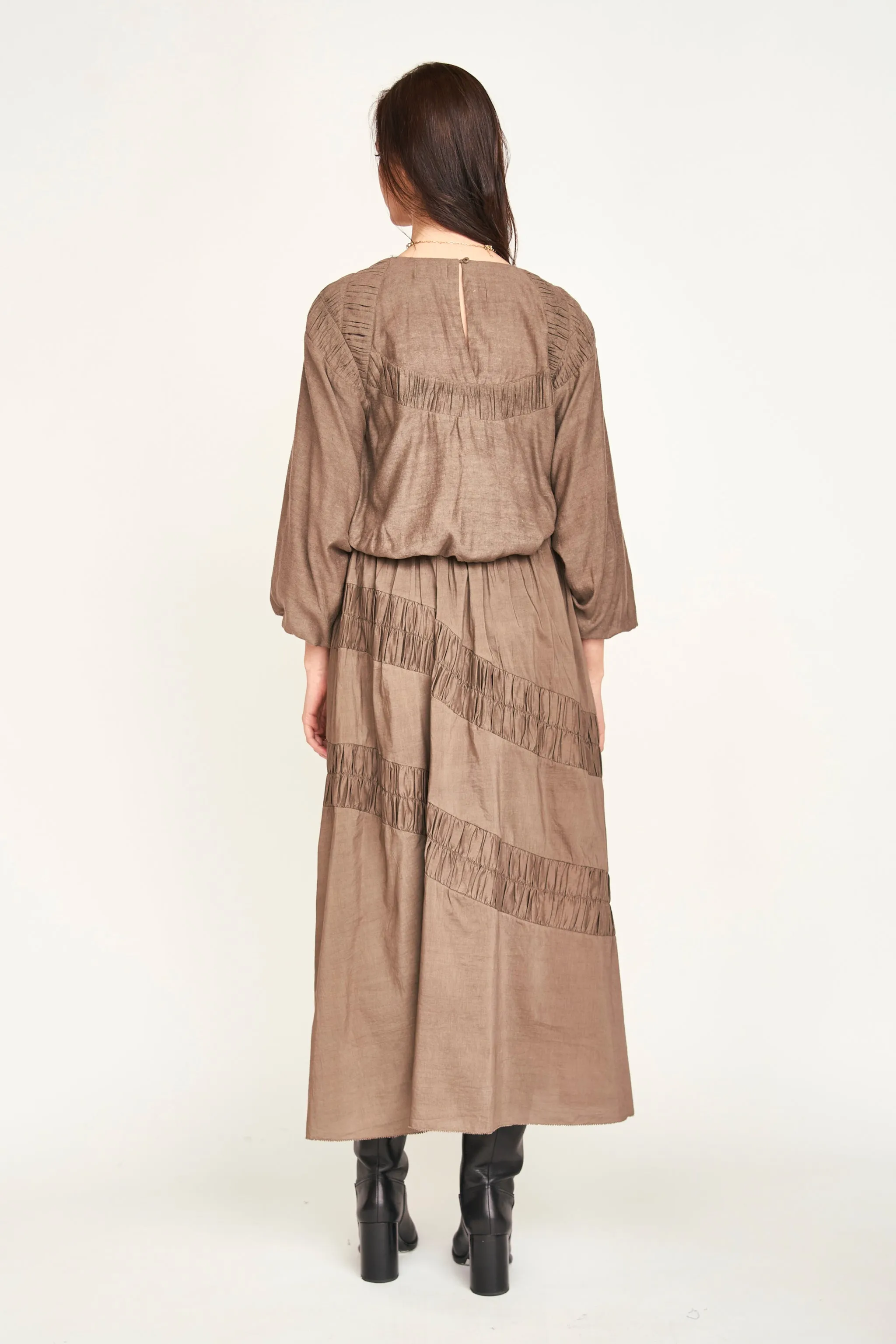 Verona Ruched Skirt in Walnut sold by Mirth product image thumbnail 5