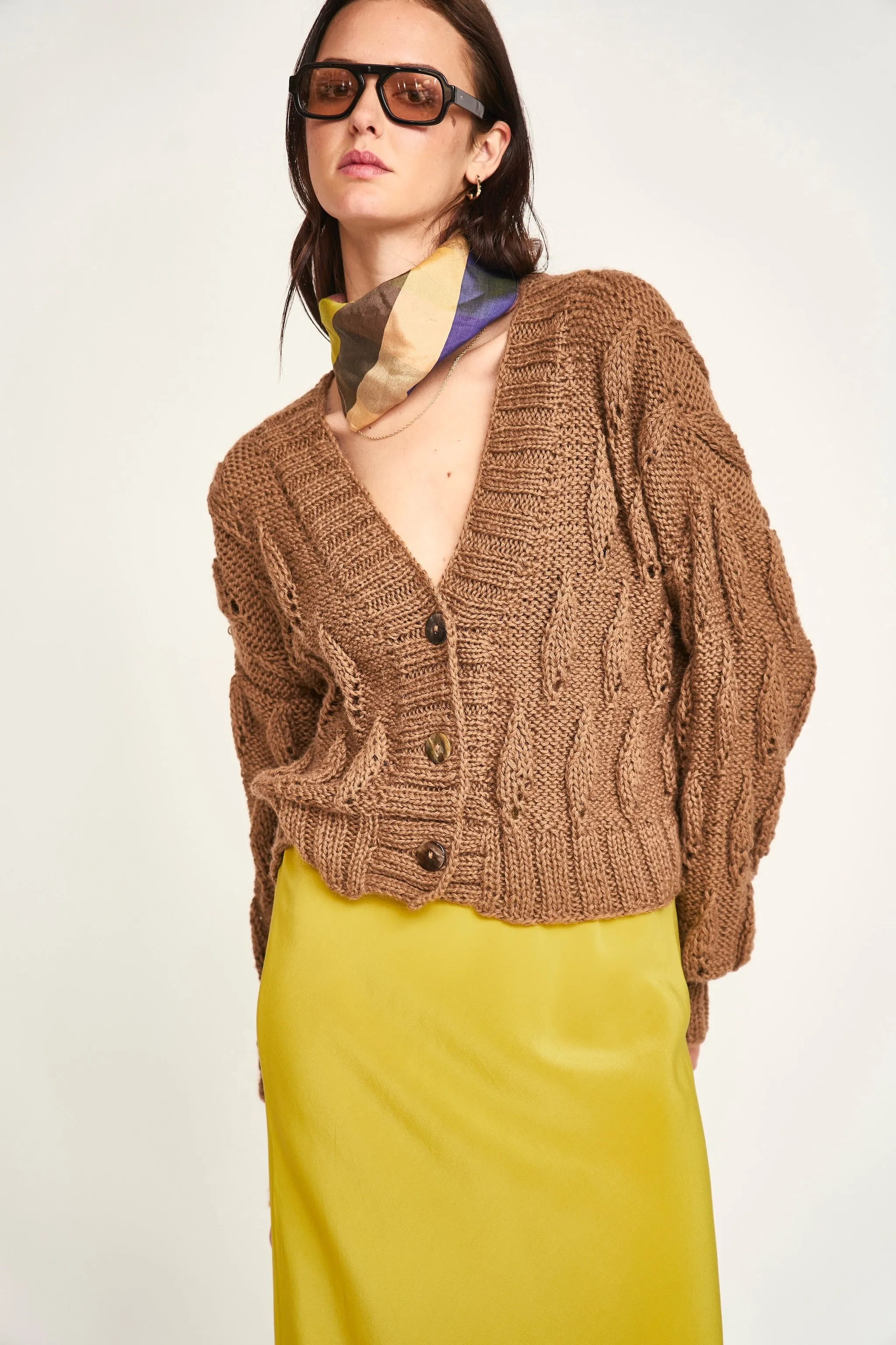 Wimberley Teardrop Cardigan in Rust sold by Mirth product image thumbnail 2
