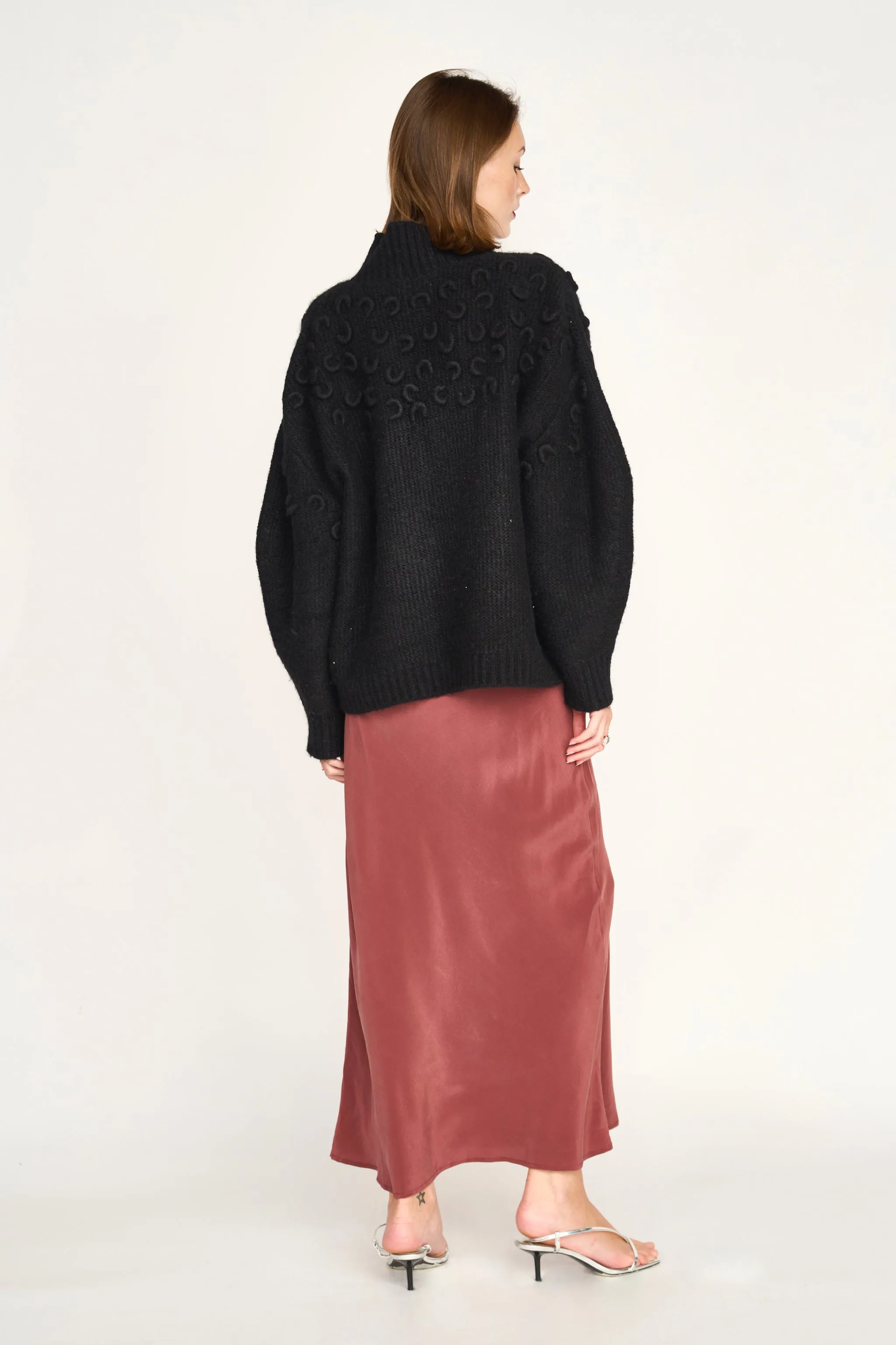 Cusco Croissant Cardigan in Black sold by Mirth product image thumbnail 4