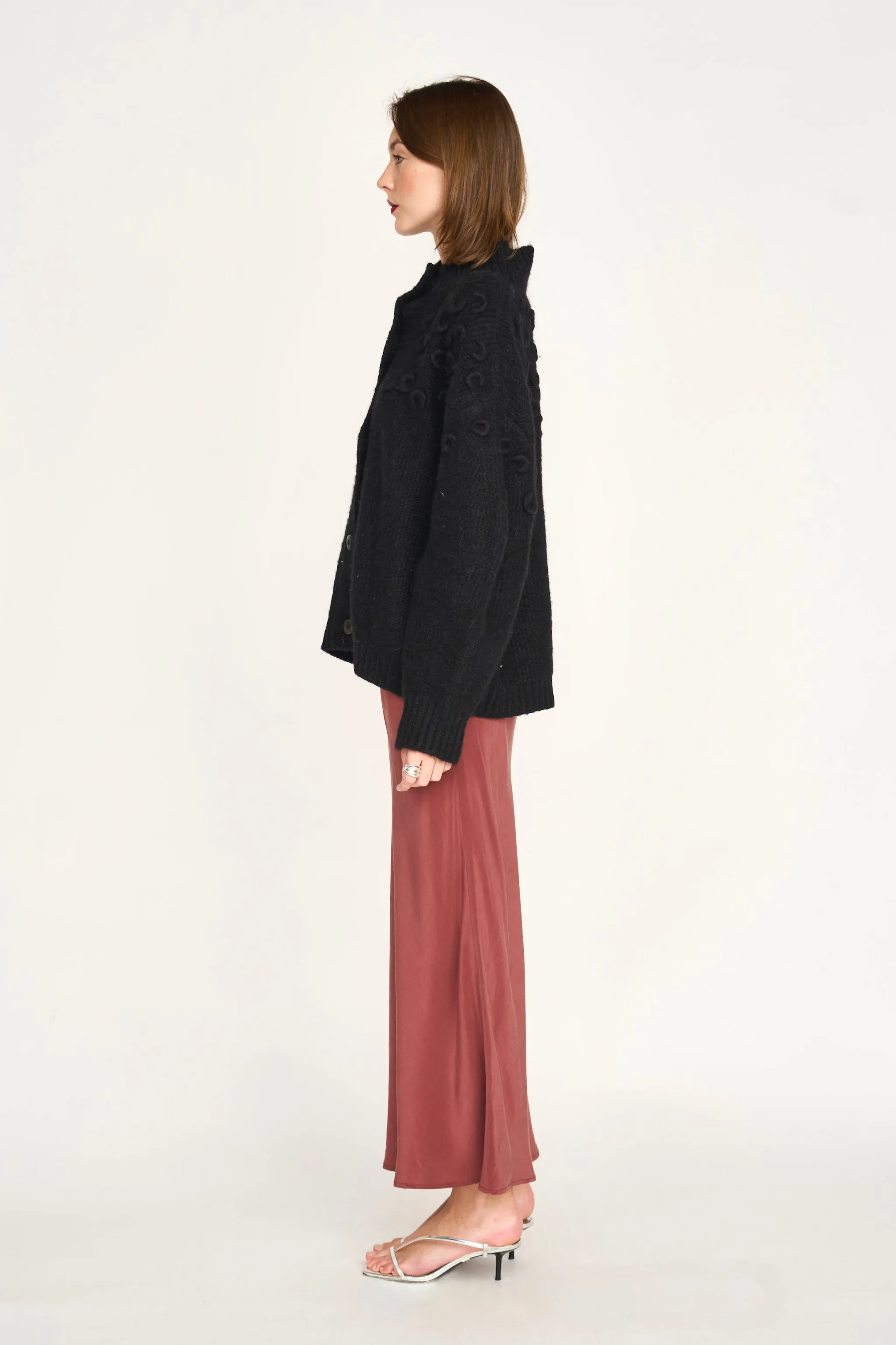 Cusco Croissant Cardigan in Black sold by Mirth product image thumbnail 3