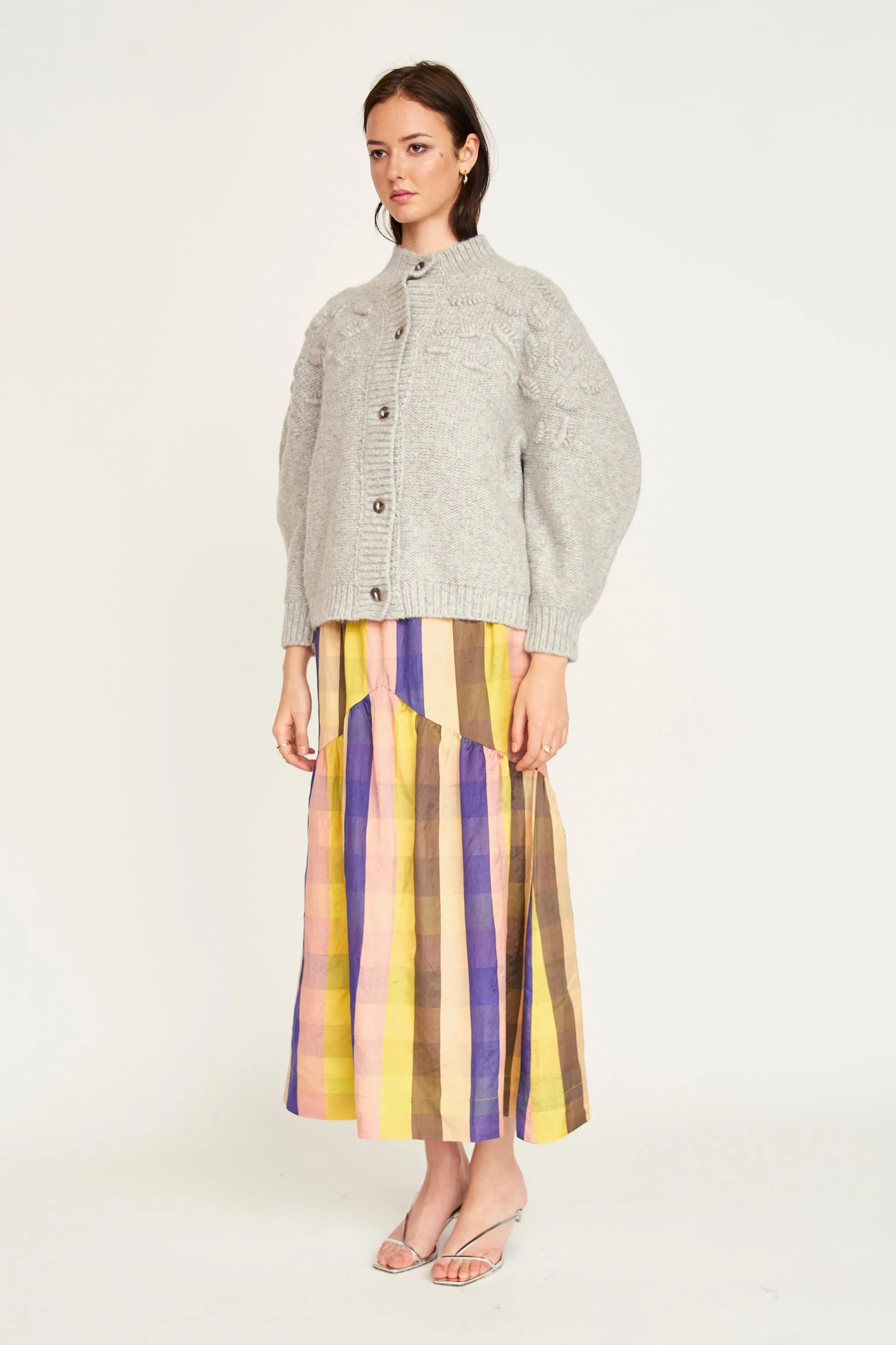 Cusco Shell Cardigan in Dove Grey sold by Mirth product image thumbnail 3