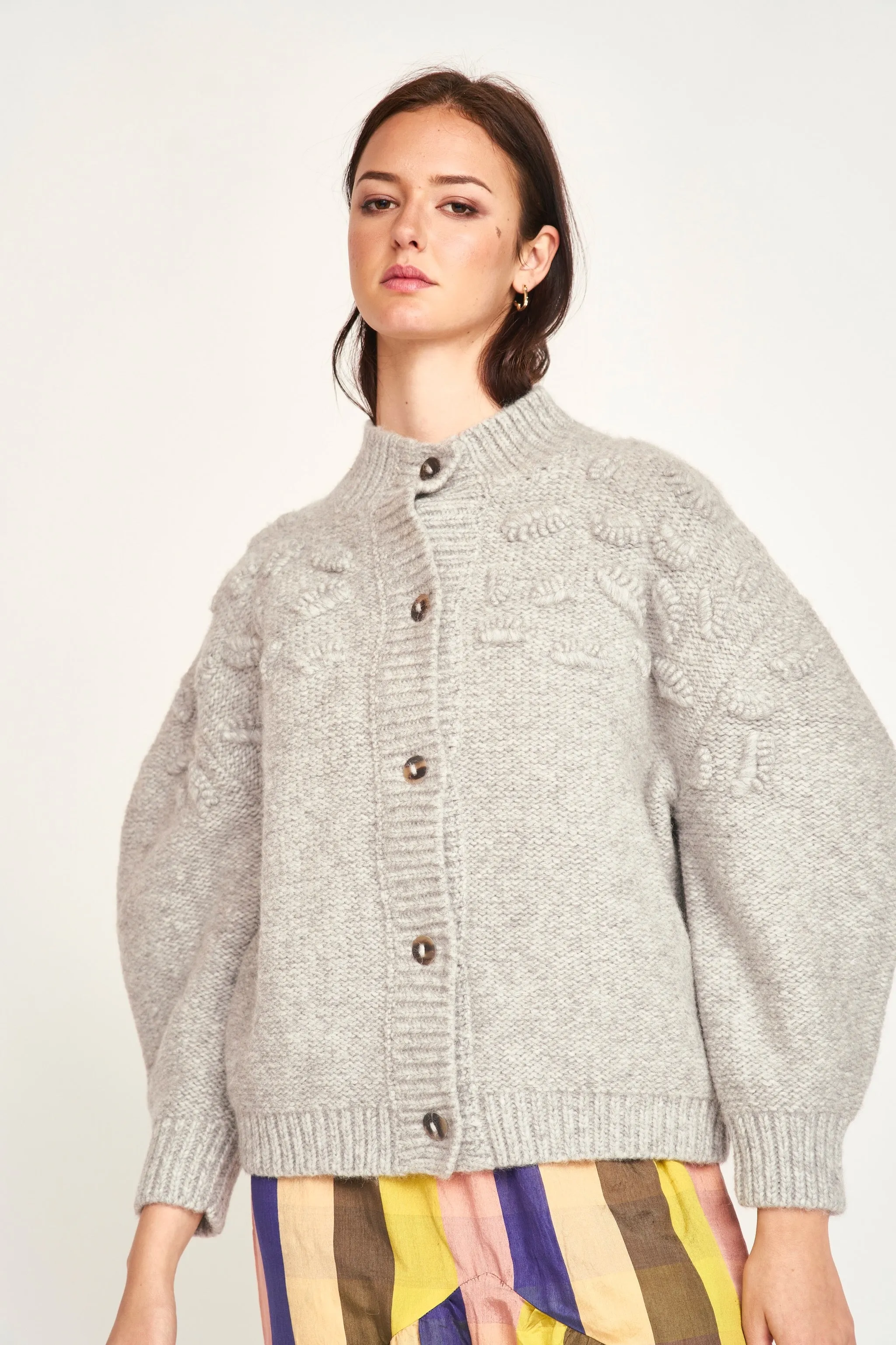 Cusco Shell Cardigan in Dove Grey sold by Mirth product image thumbnail 2