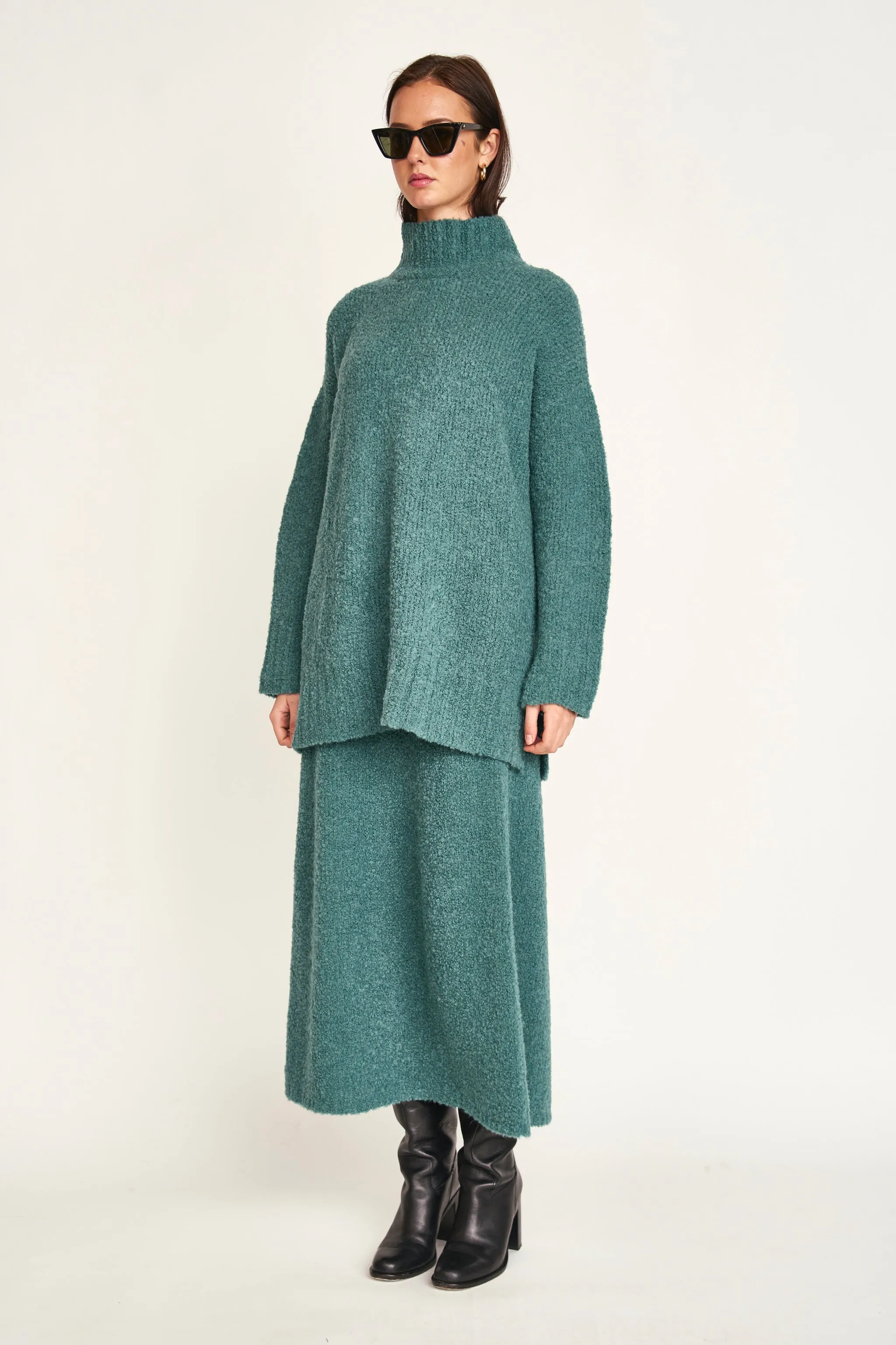 Salida Boucle Turtleneck in Spruce sold by Mirth product image thumbnail 3