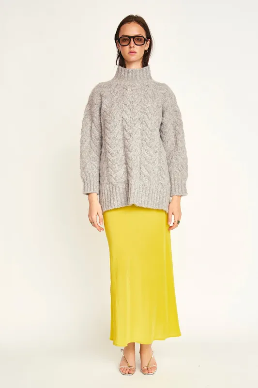 Salida Cable Turtleneck in Dove Grey sold by Mirth