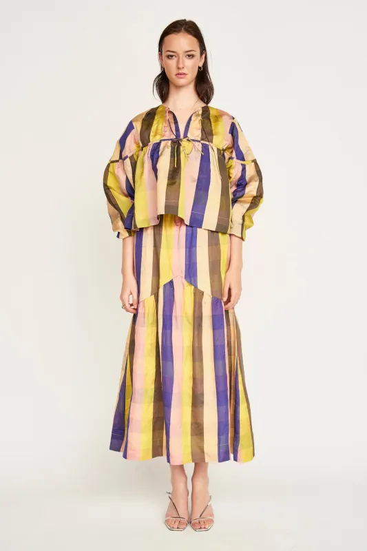 Silverton Blouse in Citron Plaid sold by Mirth