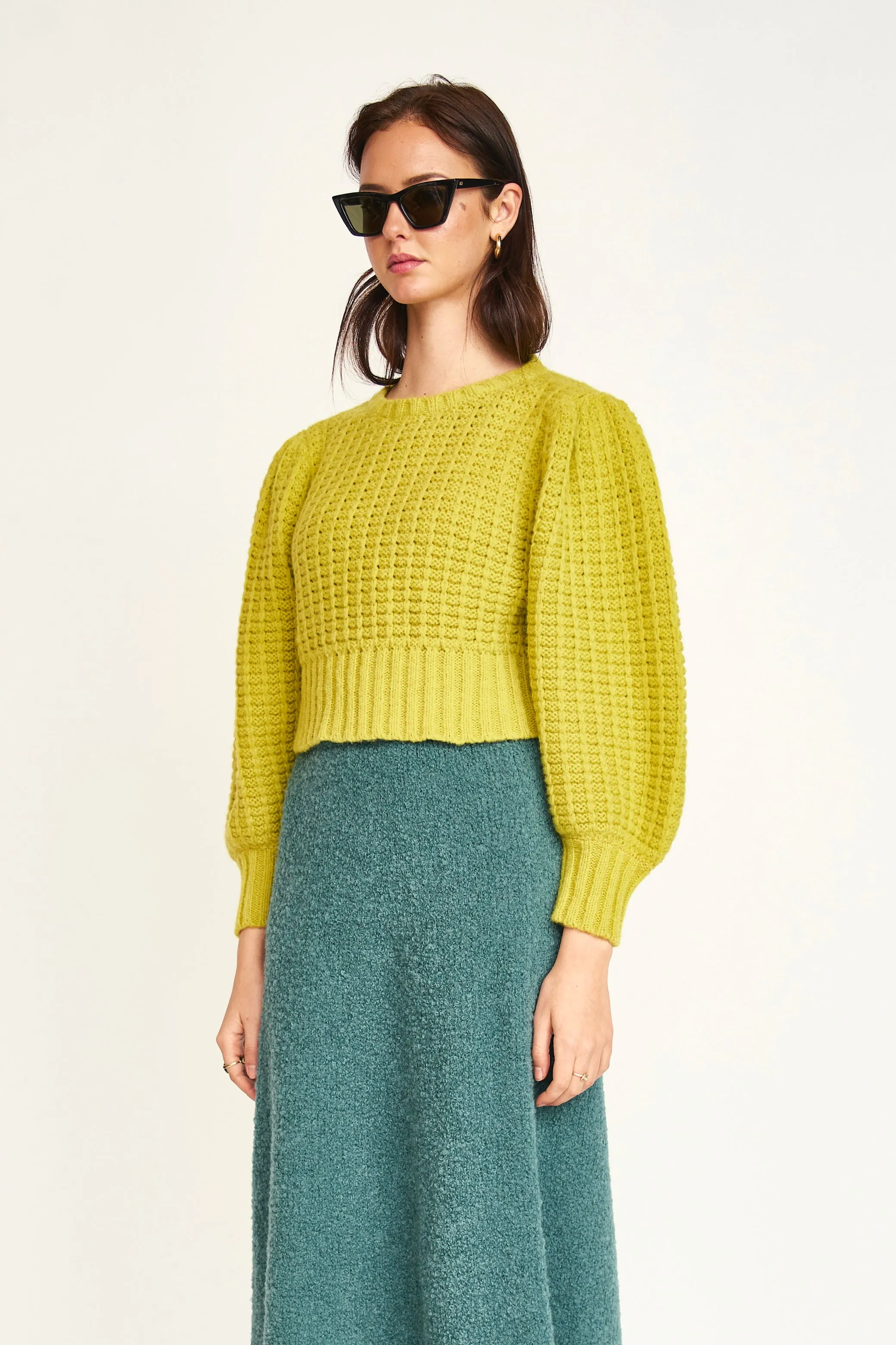 Valmorel Puff Sleeve Pullover in Citronelle sold by Mirth product image thumbnail 3