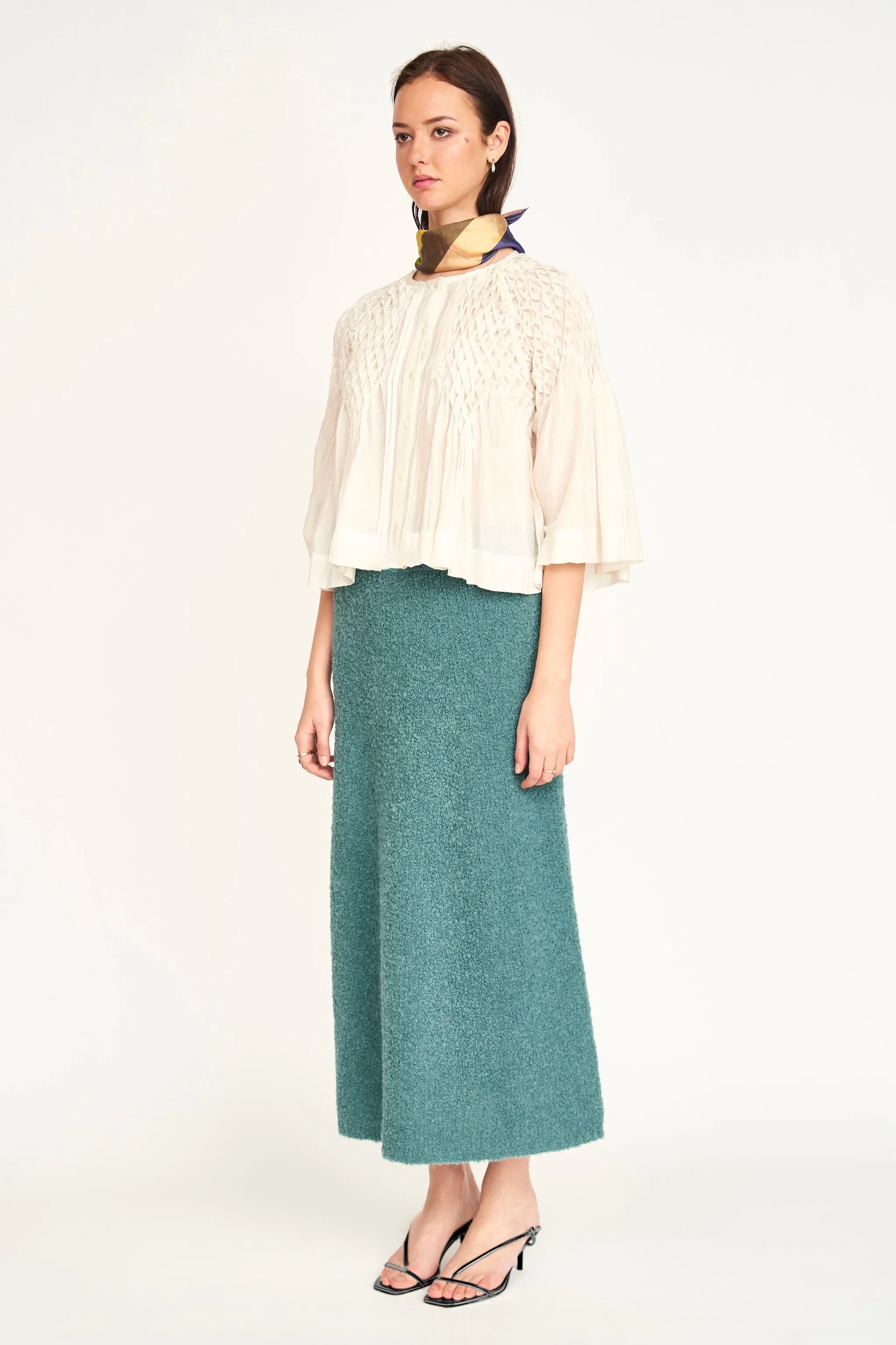 Ynez Hand Smocked Blouse in Cream sold by Mirth product image thumbnail 3