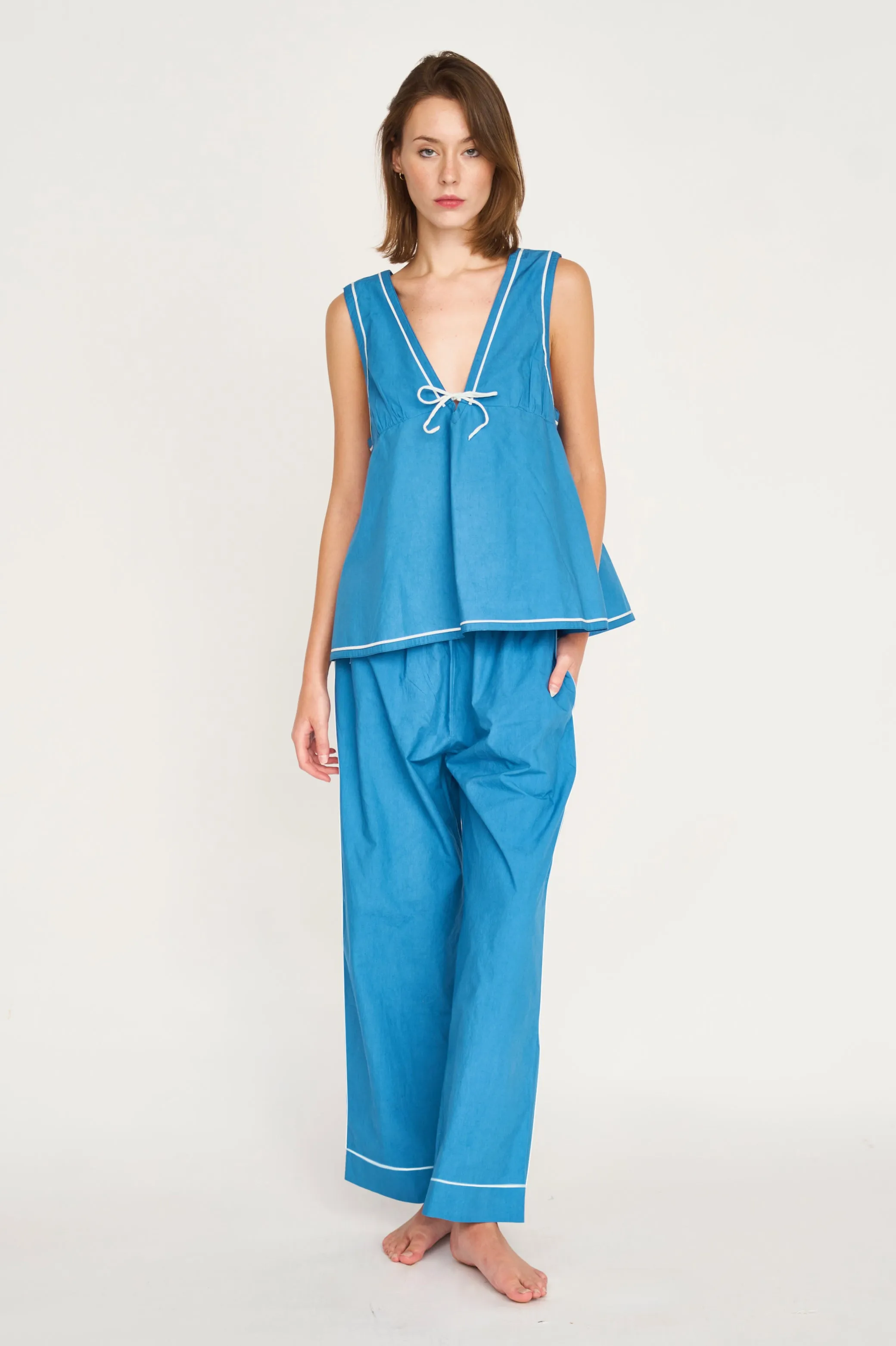 Pajama Pant & Camisole Set in Sapphire (Ships early December) sold by Mirth product image thumbnail 5