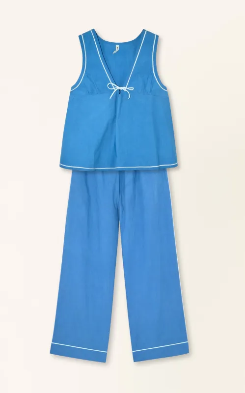Pajama Pant & Camisole Set in Sapphire (Ships early December) sold by Mirth