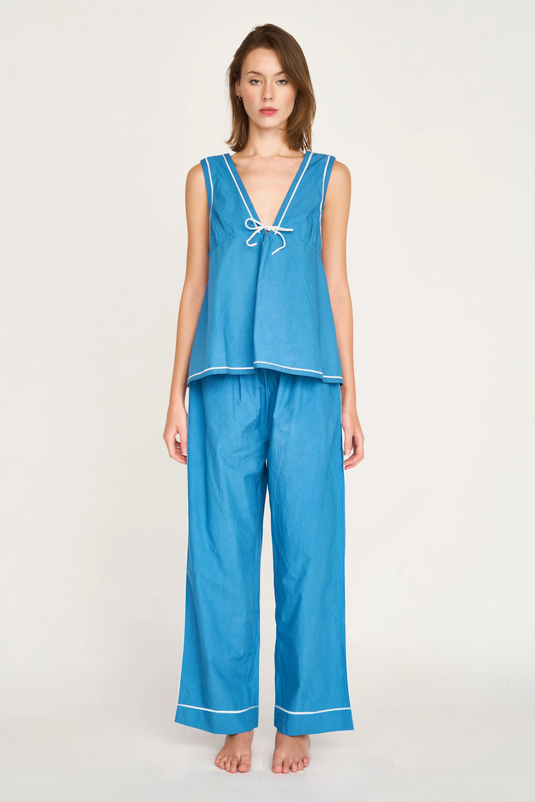 Pajama Pant & Camisole Set in Sapphire (Ships early December) sold by Mirth product image thumbnail 2