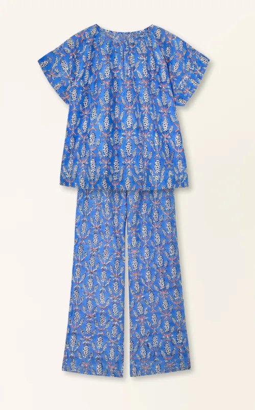 Pajama Pant Set in Bluebonnet (Ships early December) sold by Mirth