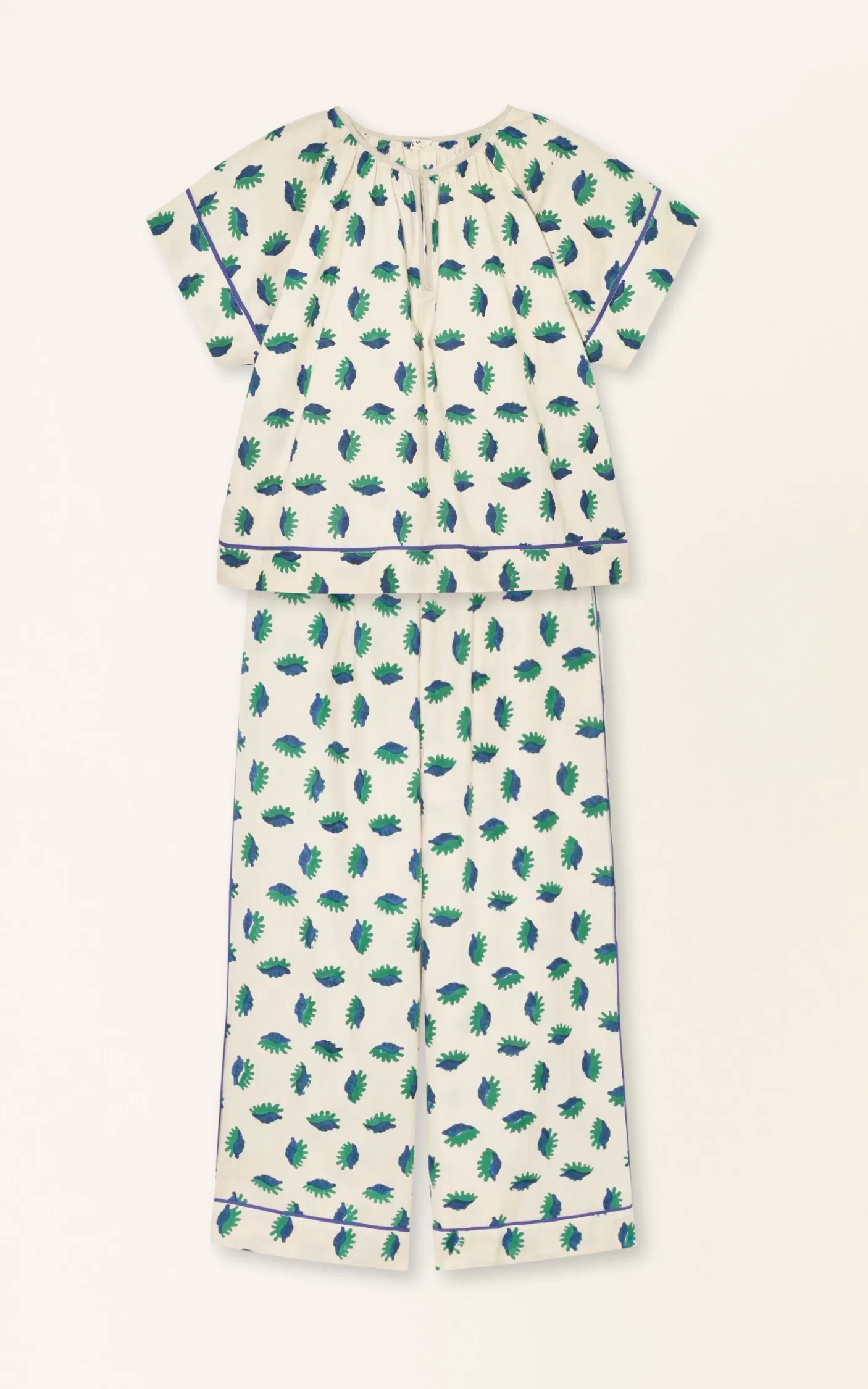 Pajama Pant Set in Tide Pool (Ships mid-December) sold by Mirth