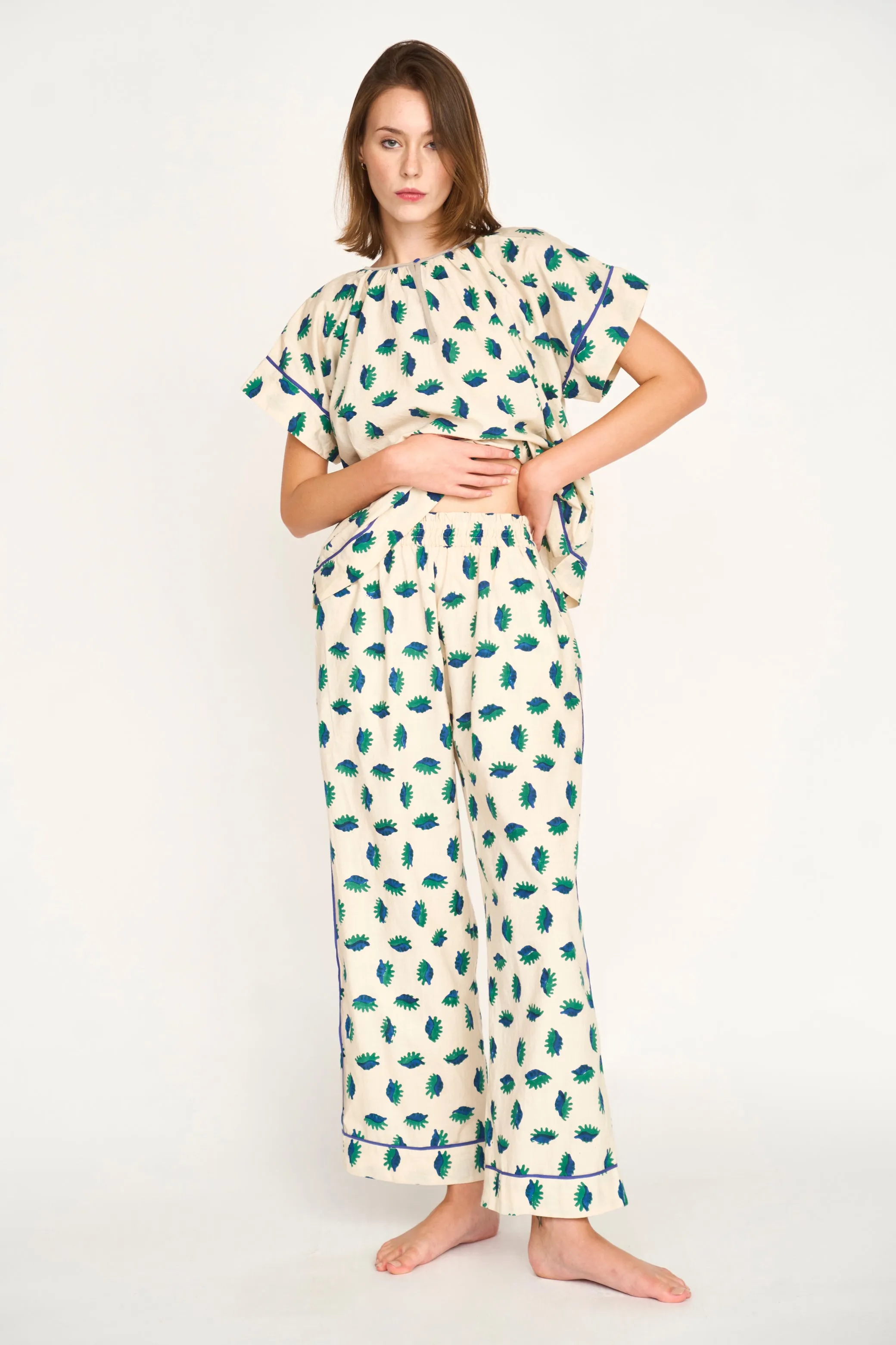 Pajama Pant Set in Tide Pool (Ships mid-December) sold by Mirth product image thumbnail 5