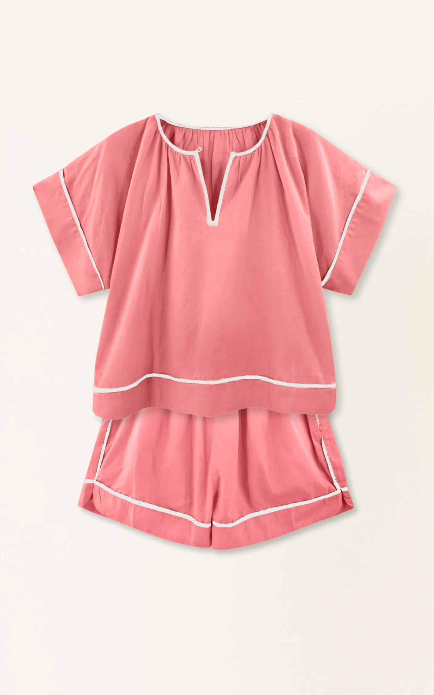Pajama Short Set in Roseate sold by Mirth