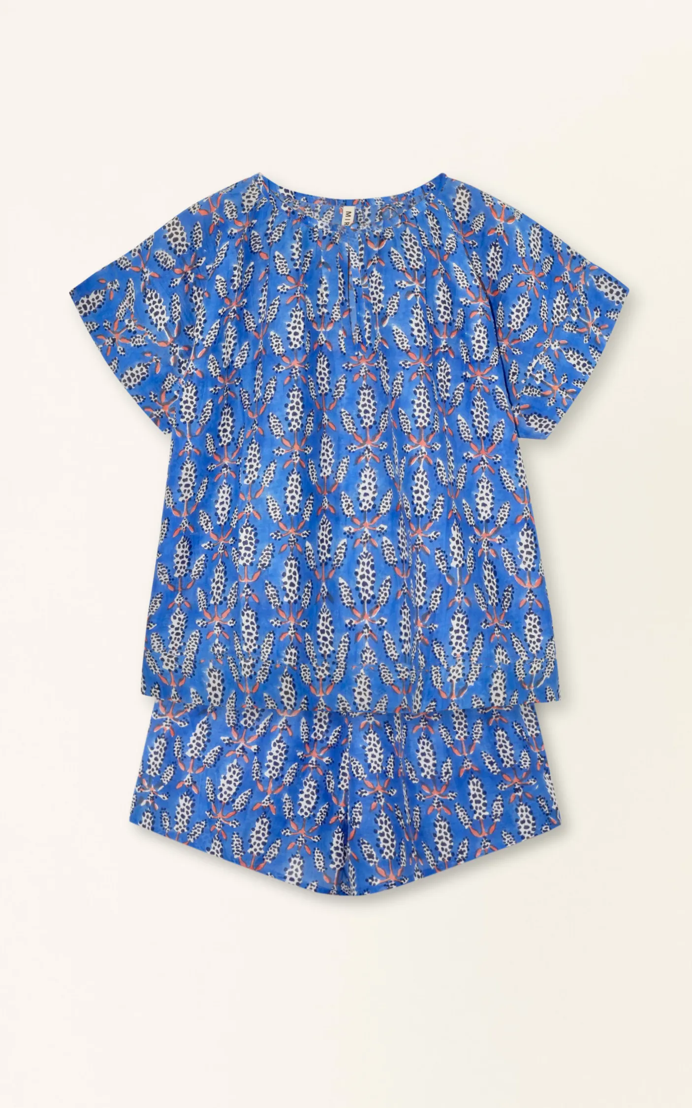 Pajama Tap Short Set in Bluebonnet (Ships early December) sold by Mirth